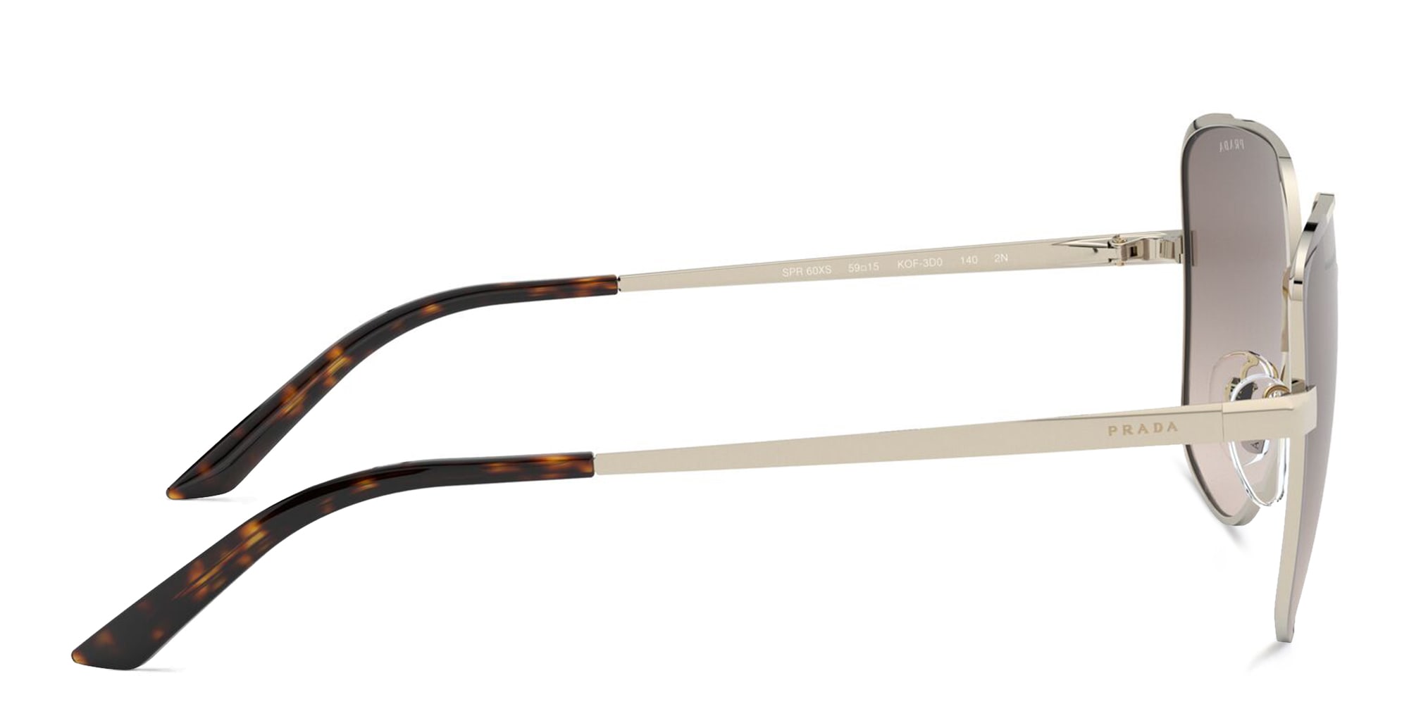 Shop PRADA Wide Irregular Sunglasses in Black online.