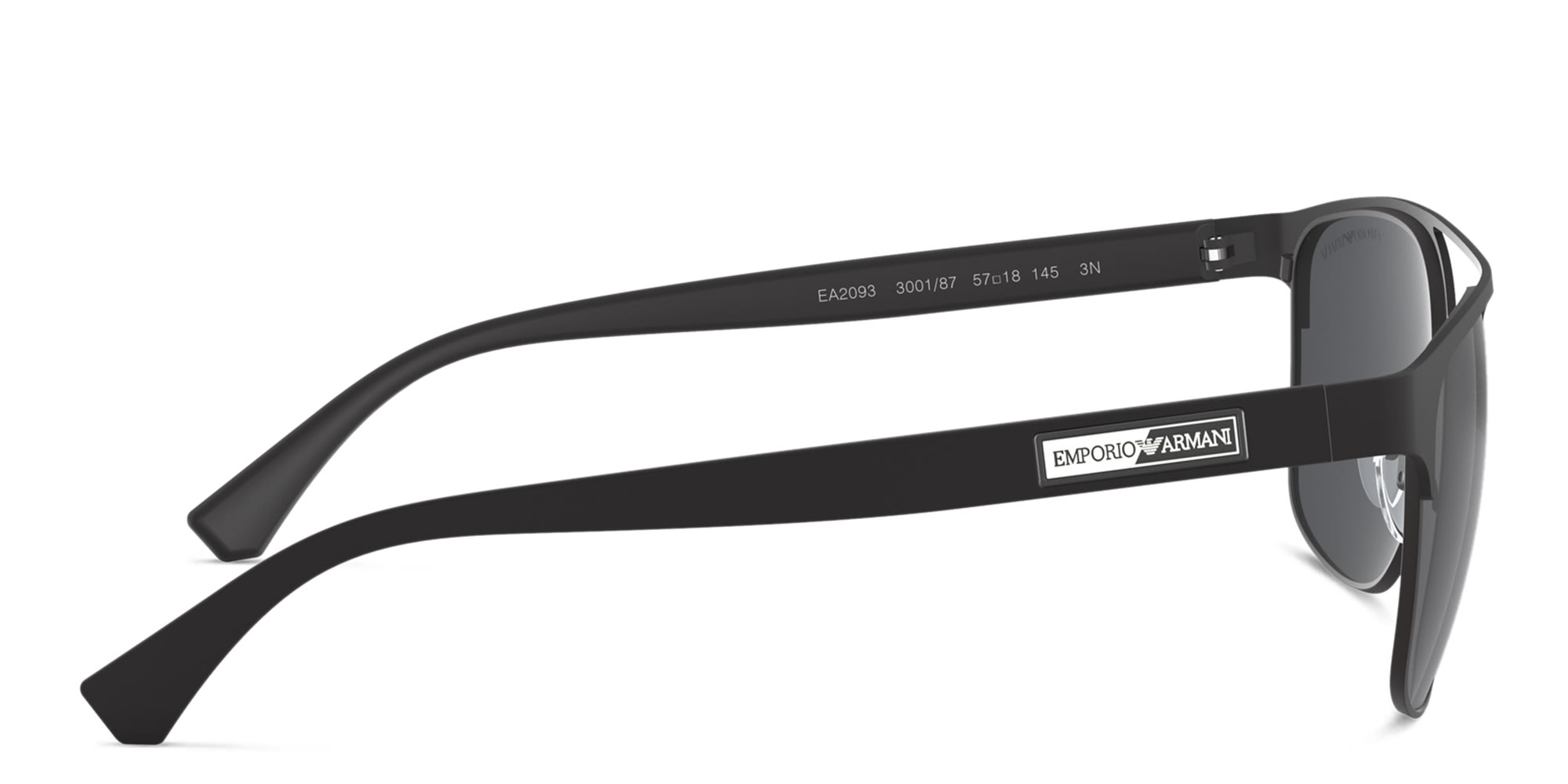 Shop Emporio Armani Square Sunglasses in Matte Black online.
