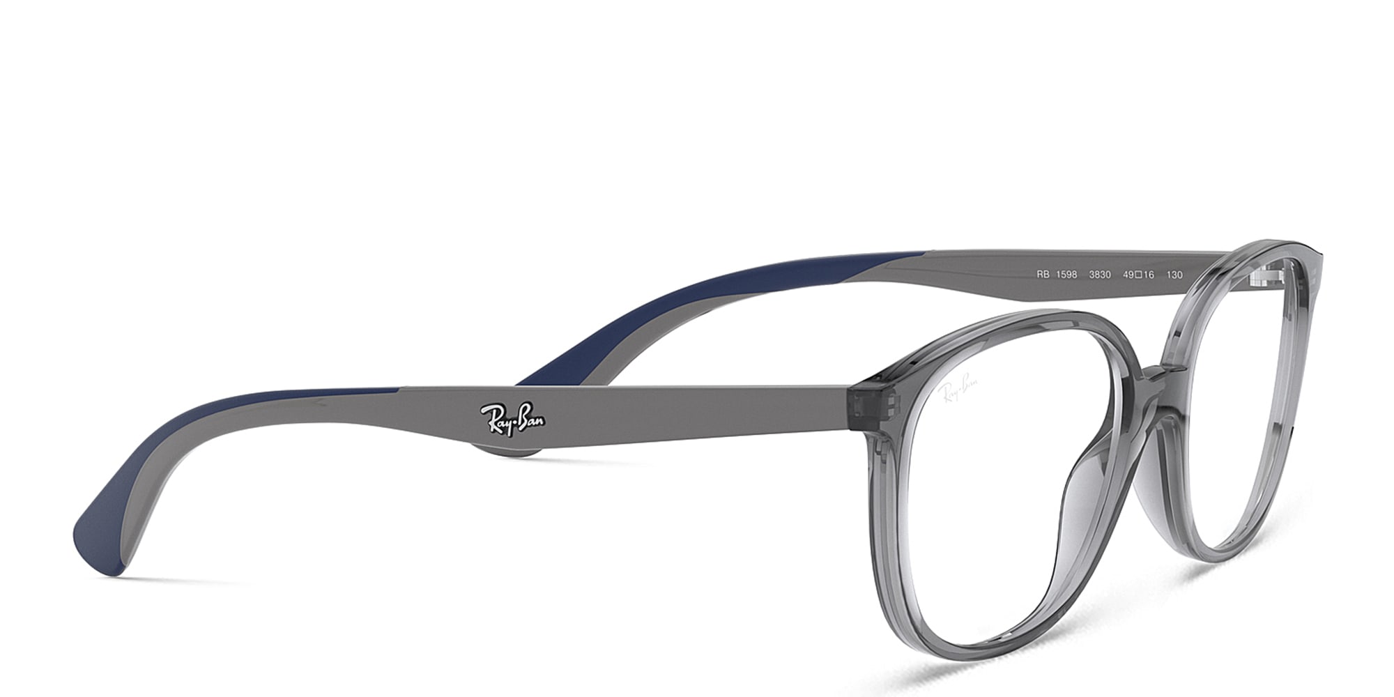 Shop Ray-Ban Junior Kids Square Eyeglasses in Transparent Grey online.