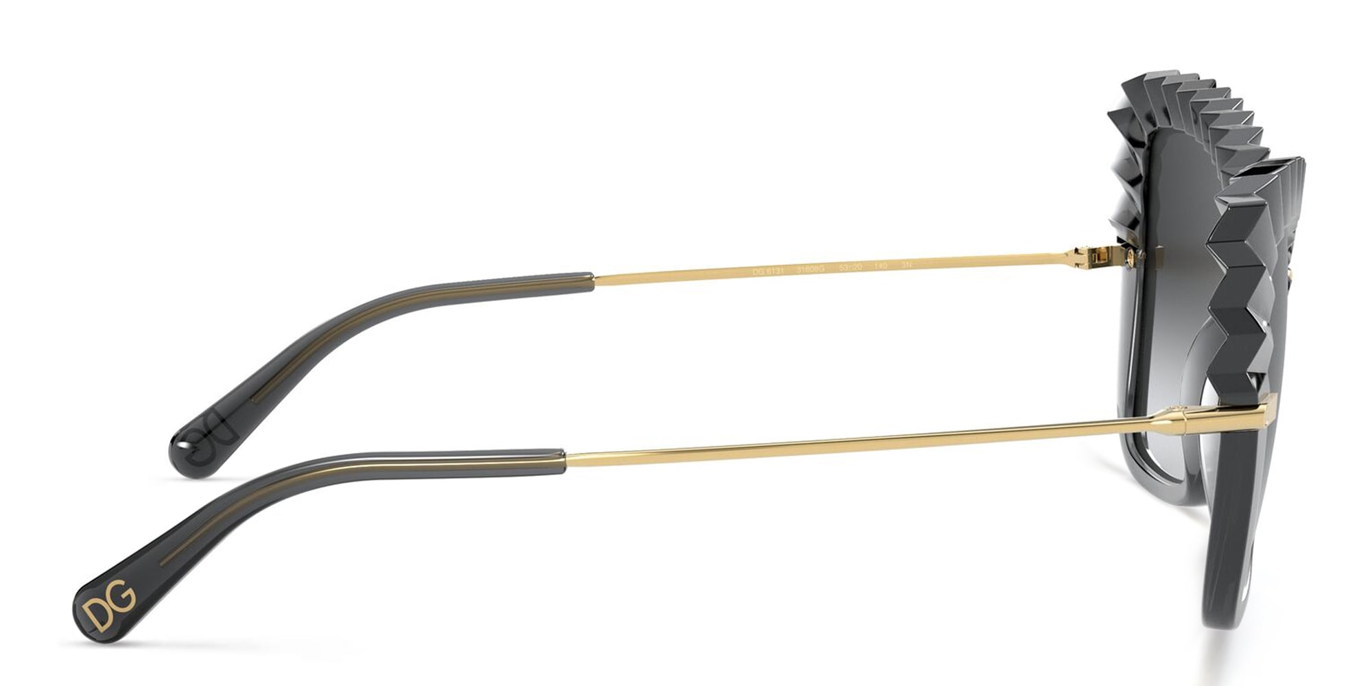 Shop Dolce & Gabbana Cat Eye Sunglasses in Transparent Grey online.
