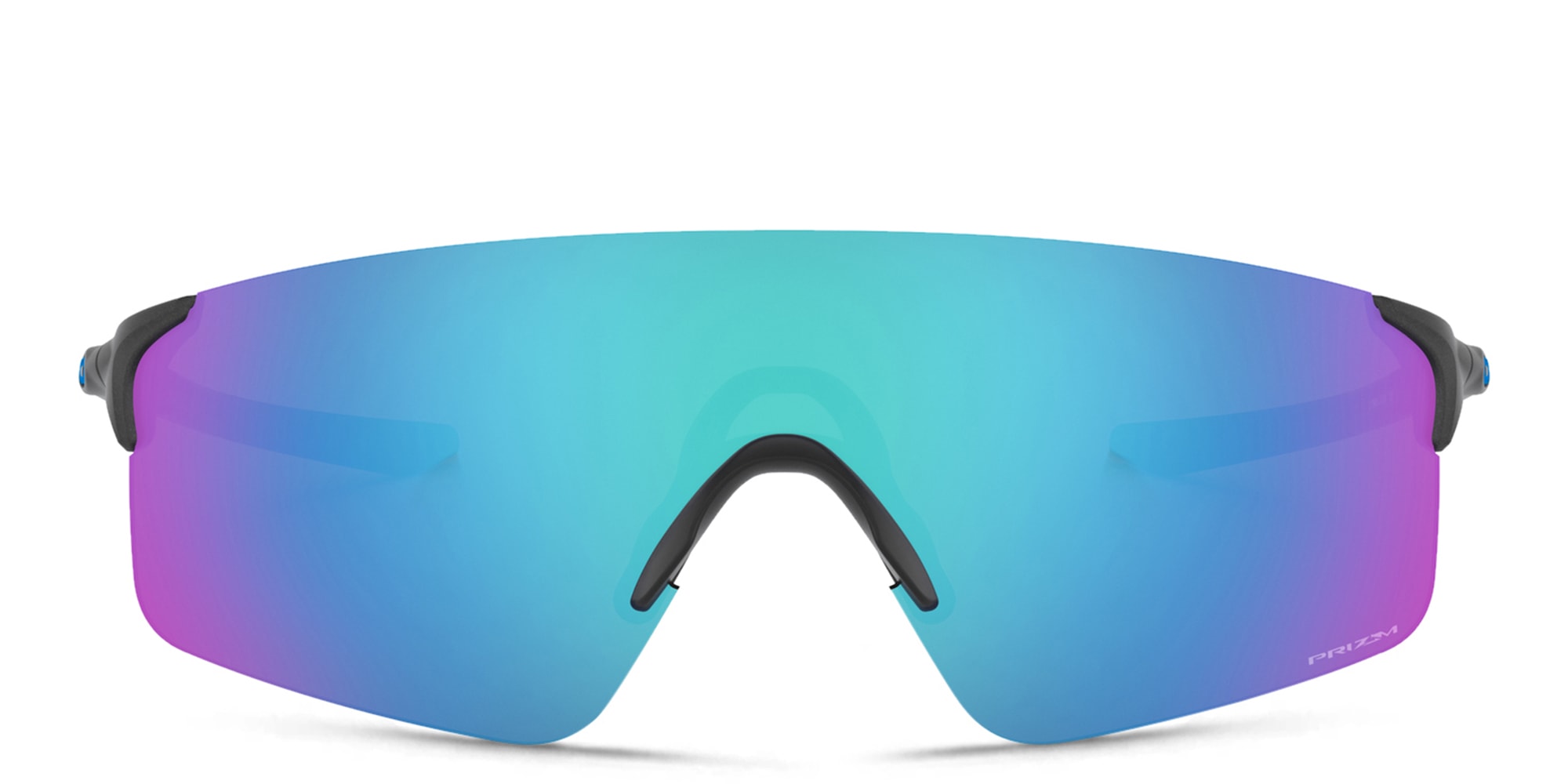 Shop Oakley Evzero Blades Rimless Rectangle Sunglasses in Blue online.