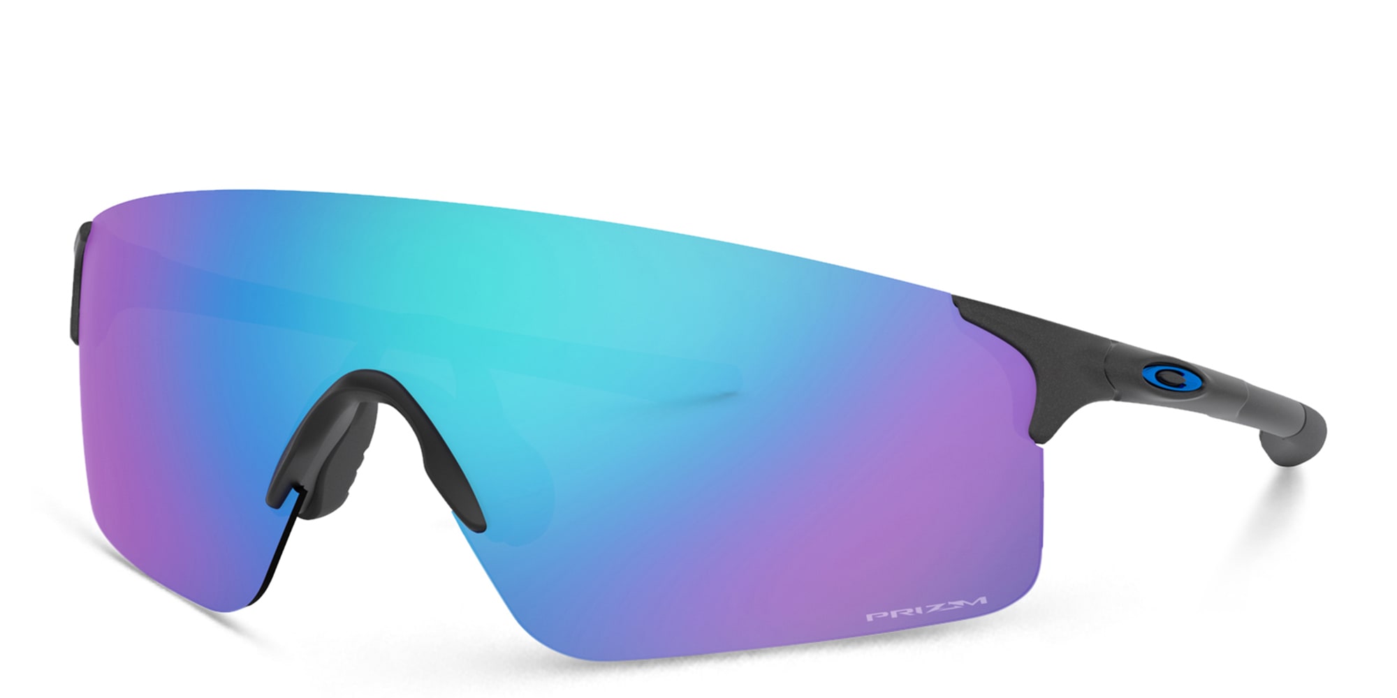 Shop Oakley Evzero Blades Rimless Rectangle Sunglasses in Blue online.