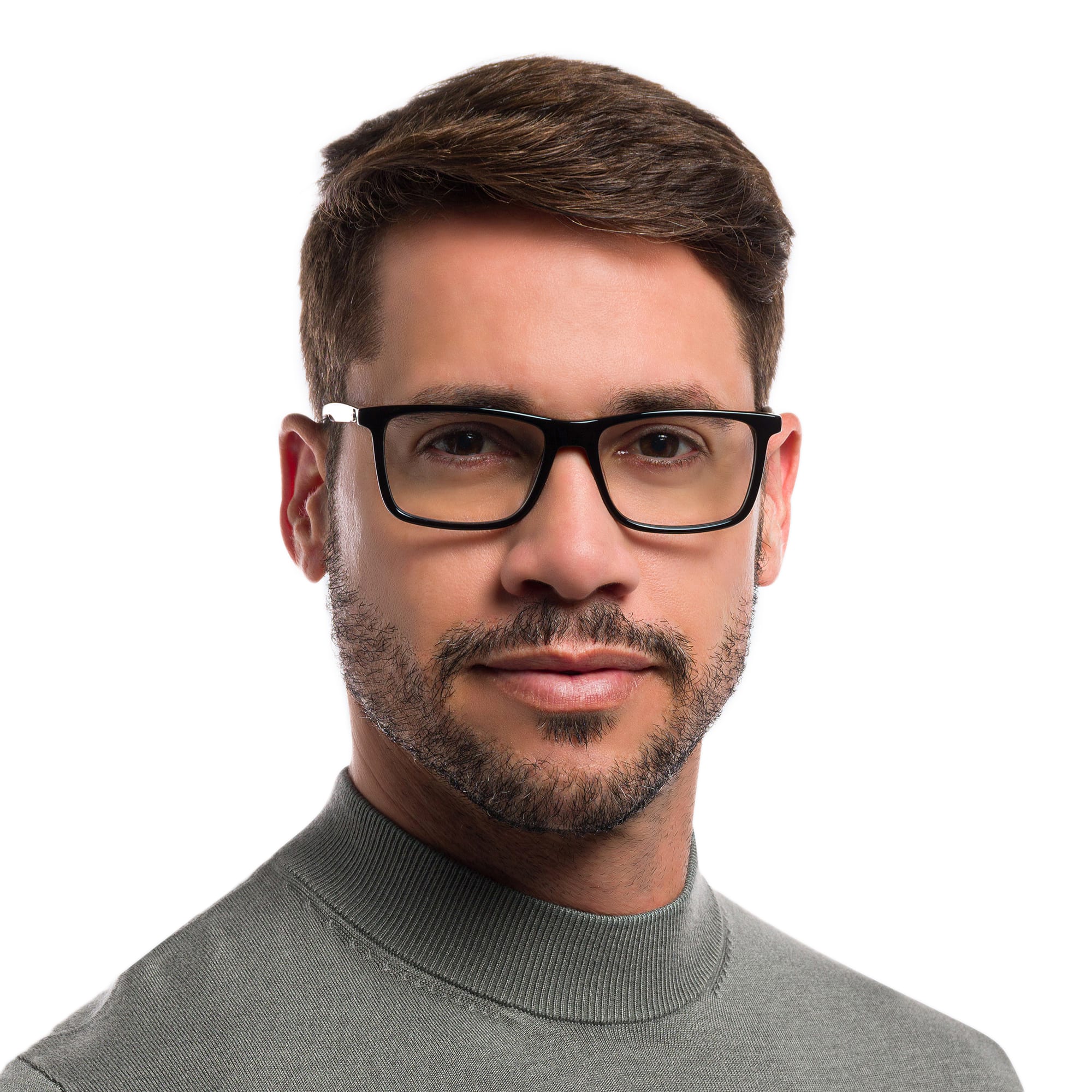 Shop EYE'M Rectangle Eyeglasses in Black online.