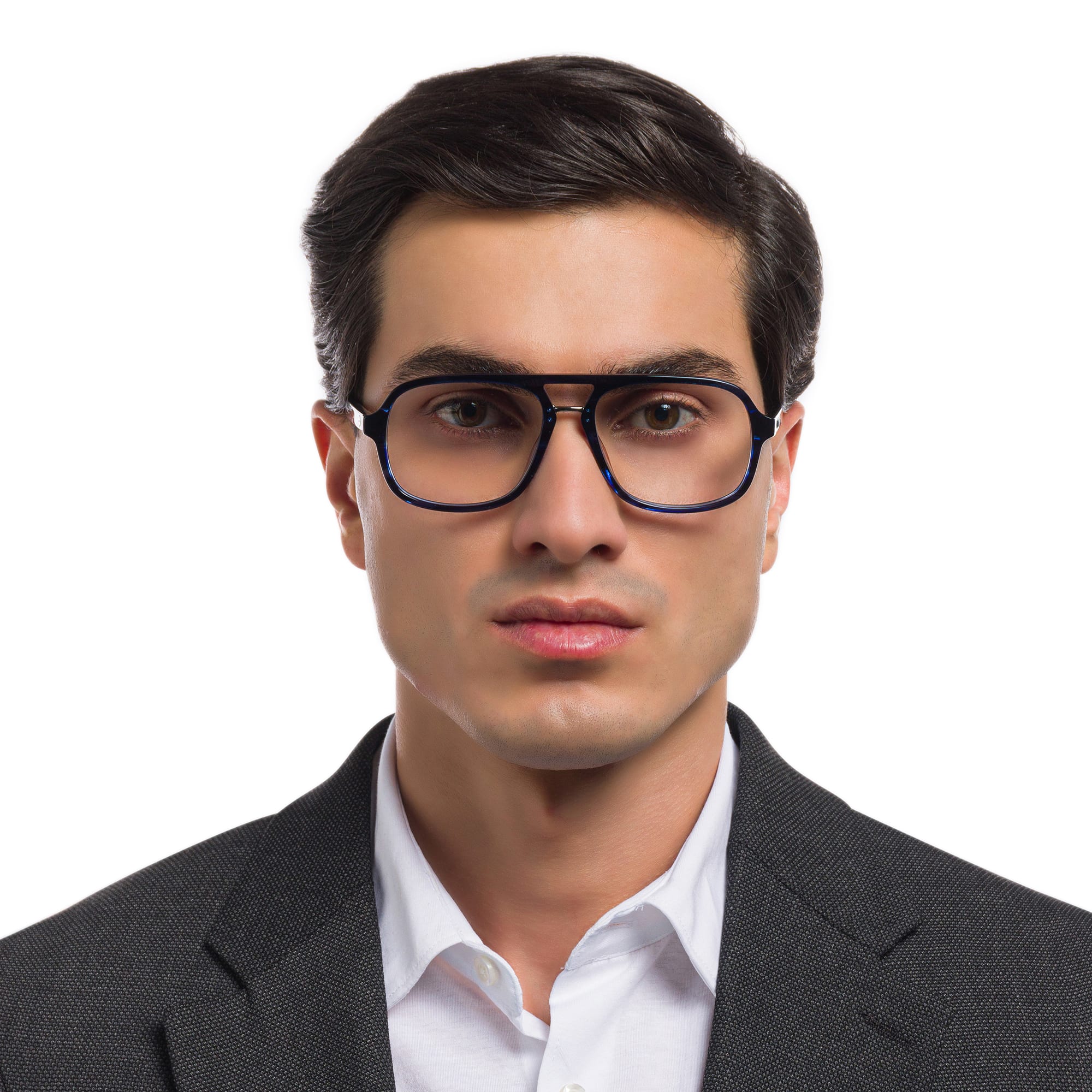 Shop EYE'M Aviator Eyeglasses in Blue online.