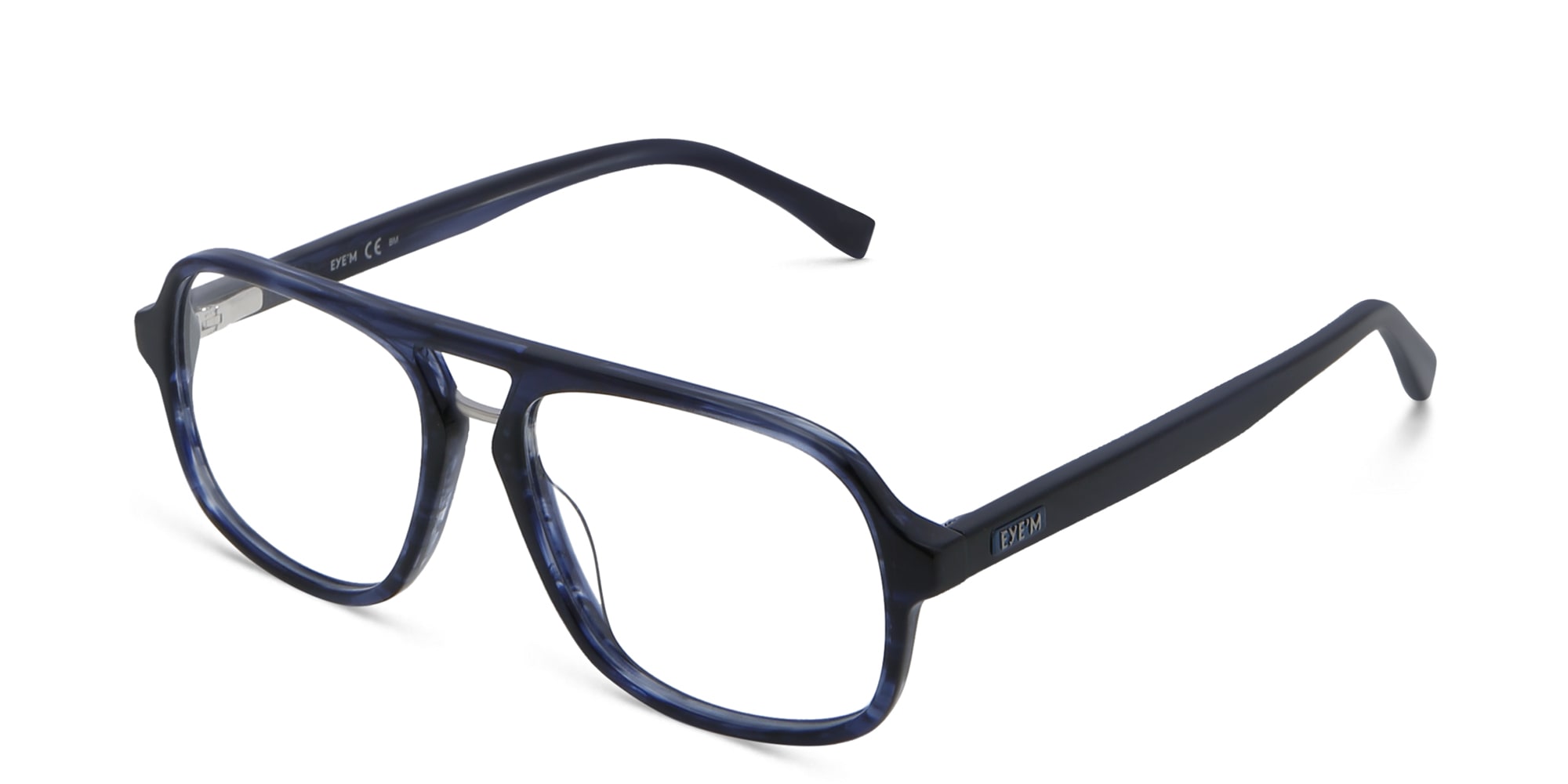 Shop EYE'M Aviator Eyeglasses in Blue online.