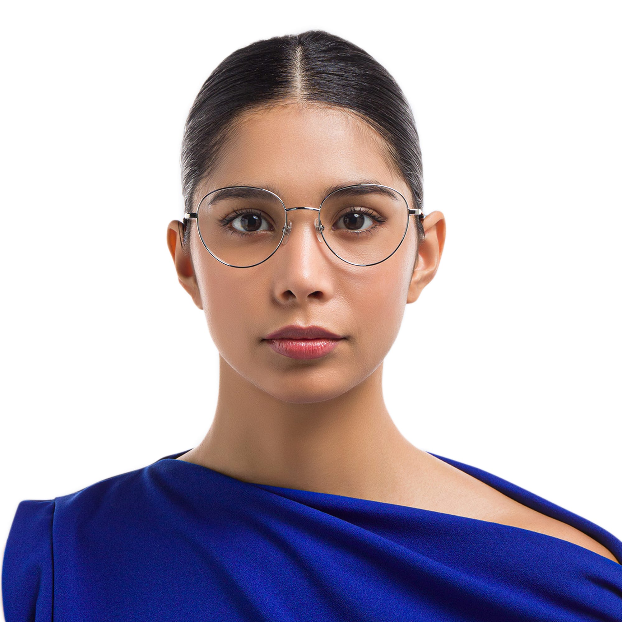تسوق نظارة طبية دائرية للجنسين EYE'M بلون Silver أونلاين.
