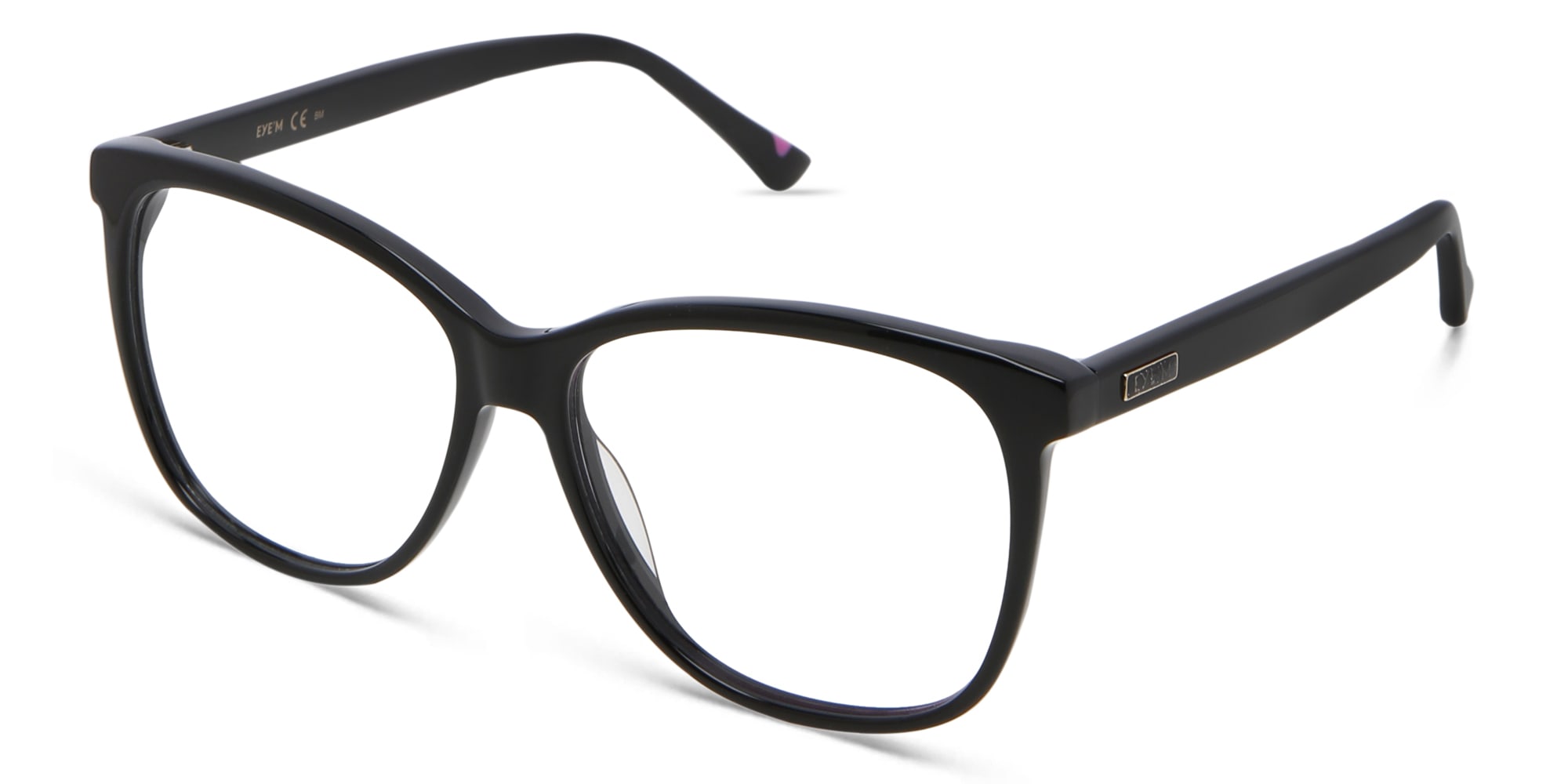 Shop EYE'M Square Eyeglasses in Black online.