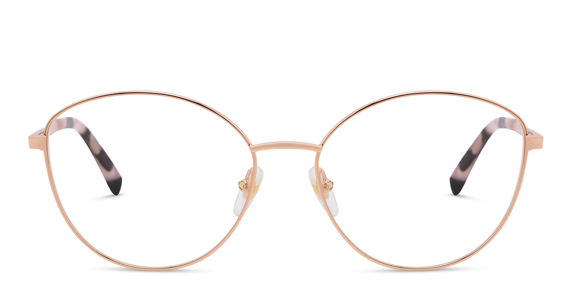 Shop EYE'M Wide Cat Eye Eyeglasses in Rose Gold online.