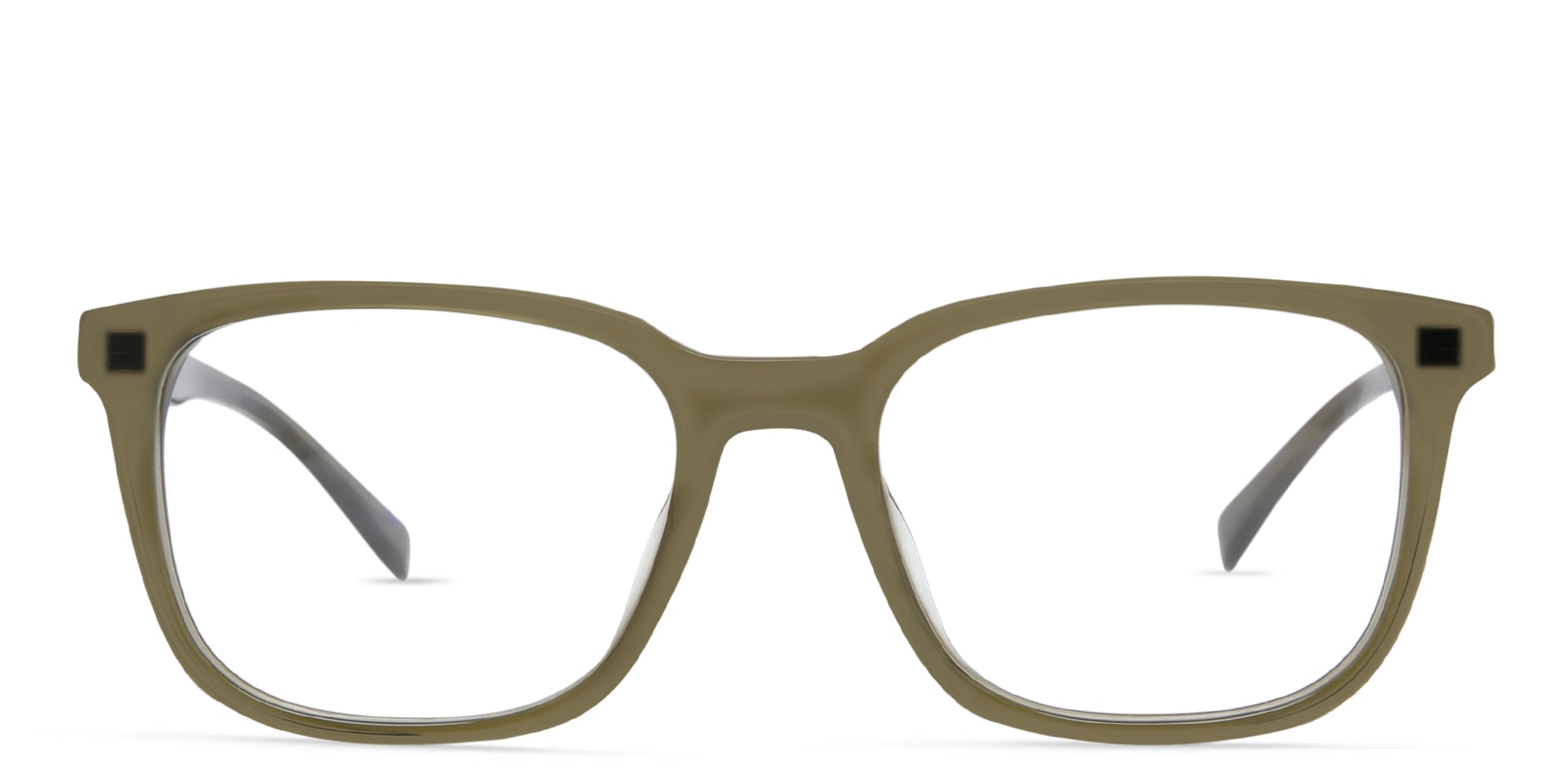 Shop EYE'M Square Eyeglasses in Green online.