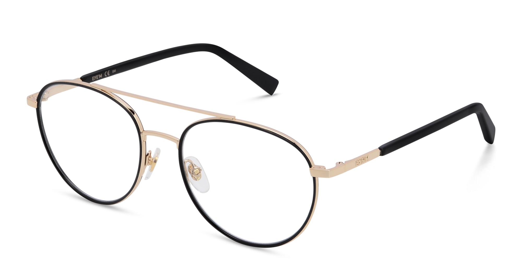 Shop EYE'M Round Eyeglasses in Black online.