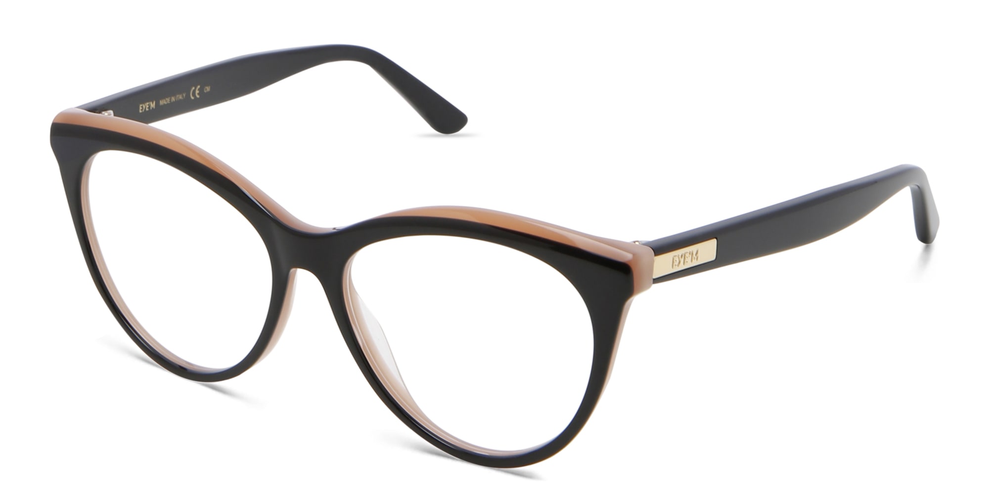 Shop EYE'M Cat-Eye Eyeglasses in Double Layer Black online.