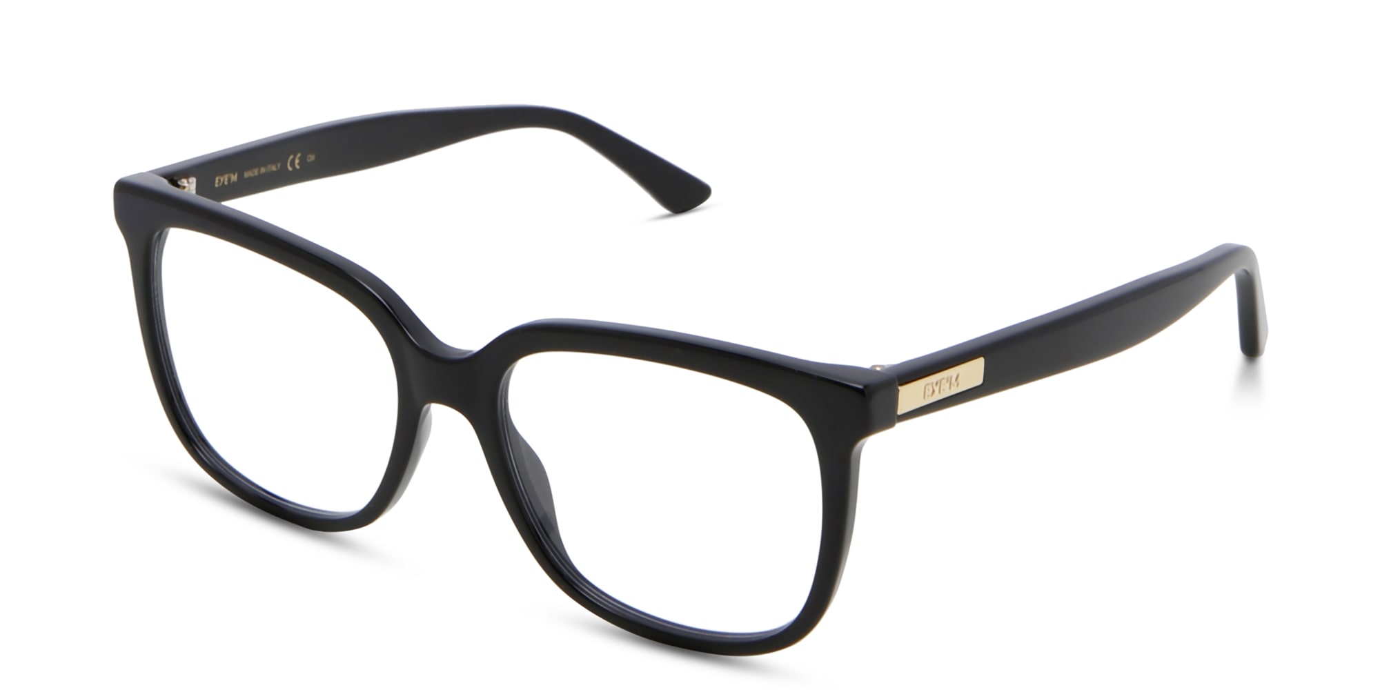Shop EYE'M Square Eyeglasses in Black online.