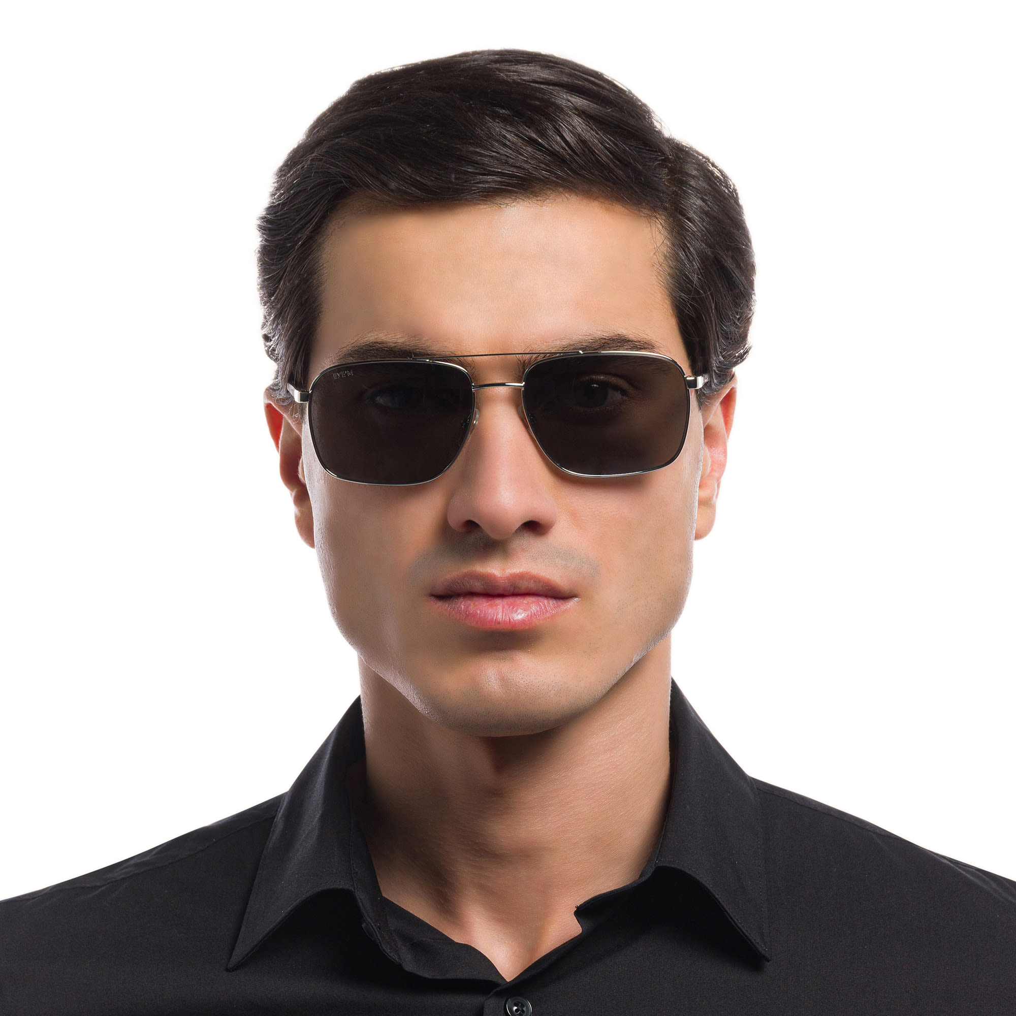 Shop EYE'M Square Sunglasses in Silver online.
