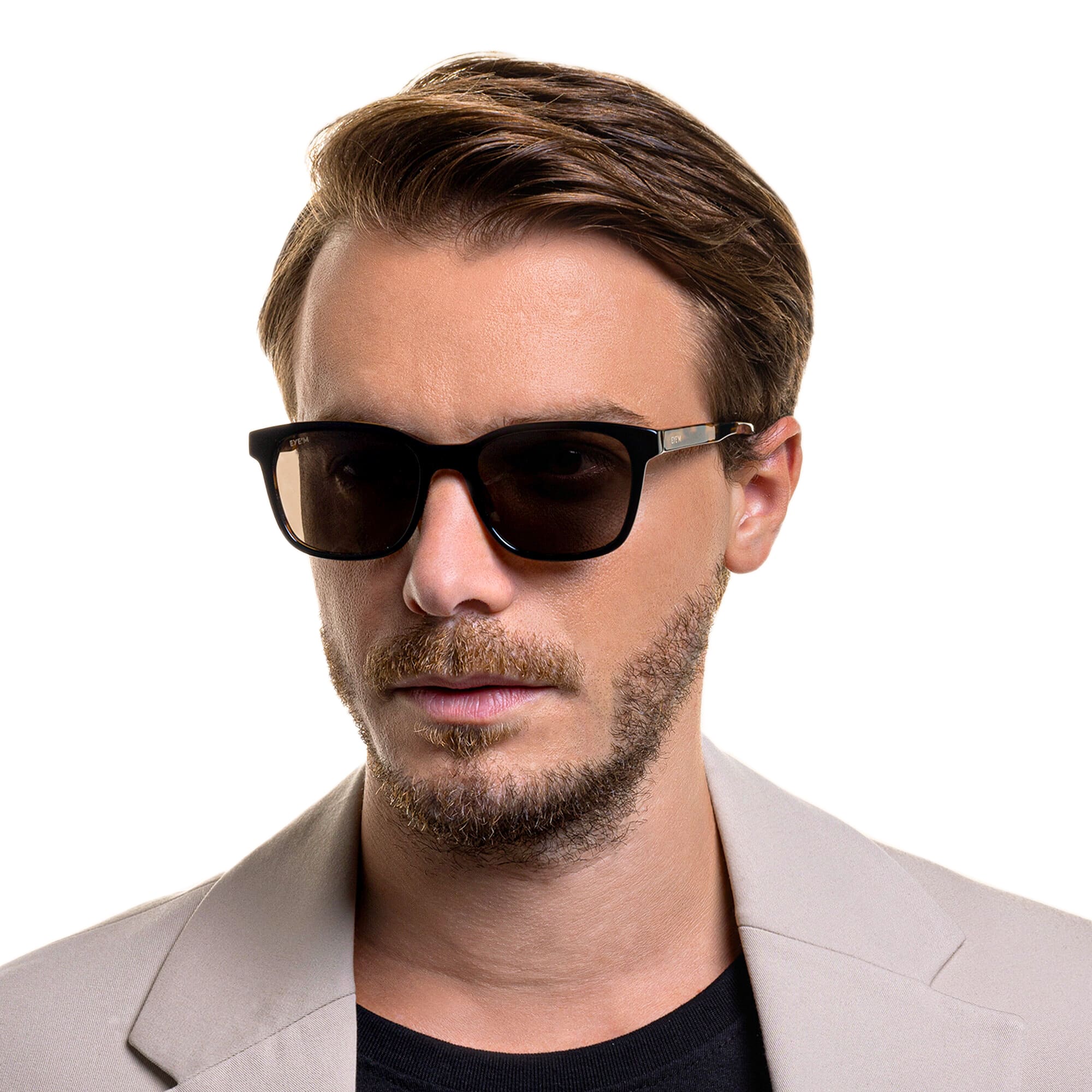 Shop EYE'M Square Sunglasses in Havana online.
