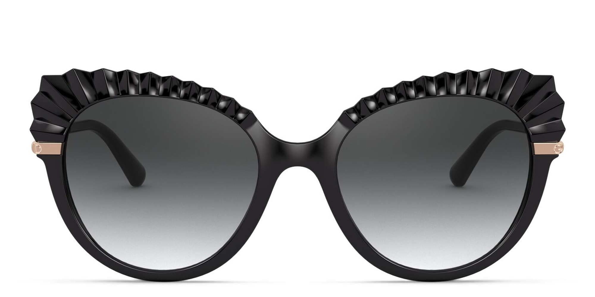 Shop Dolce & Gabbana Cat Eye Sunglasses in Black online.