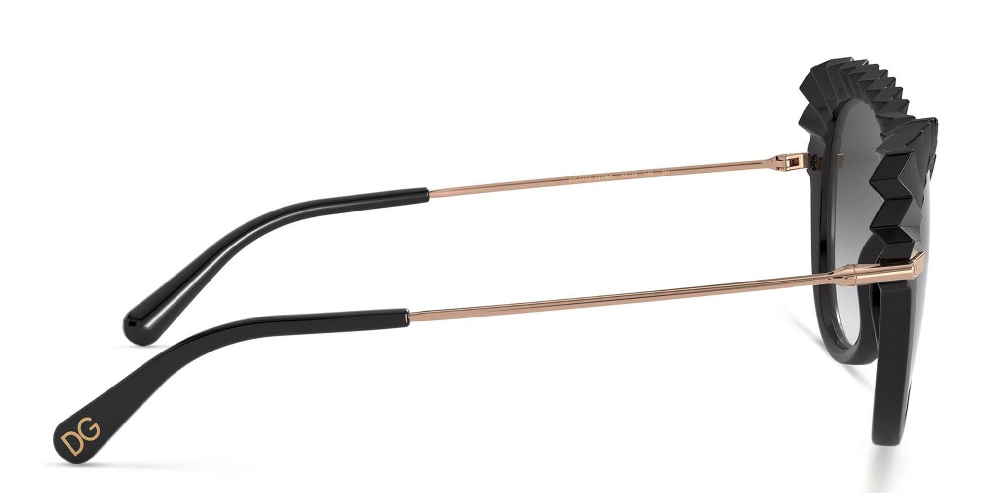 Shop Dolce & Gabbana Cat Eye Sunglasses in Black online.