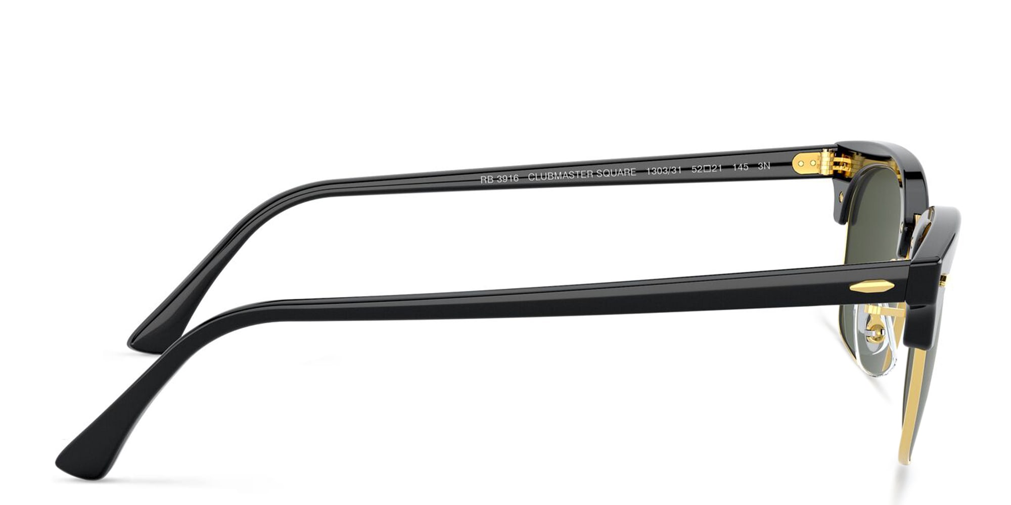 Shop Ray-Ban Rectangle Sunglasses in Black online.