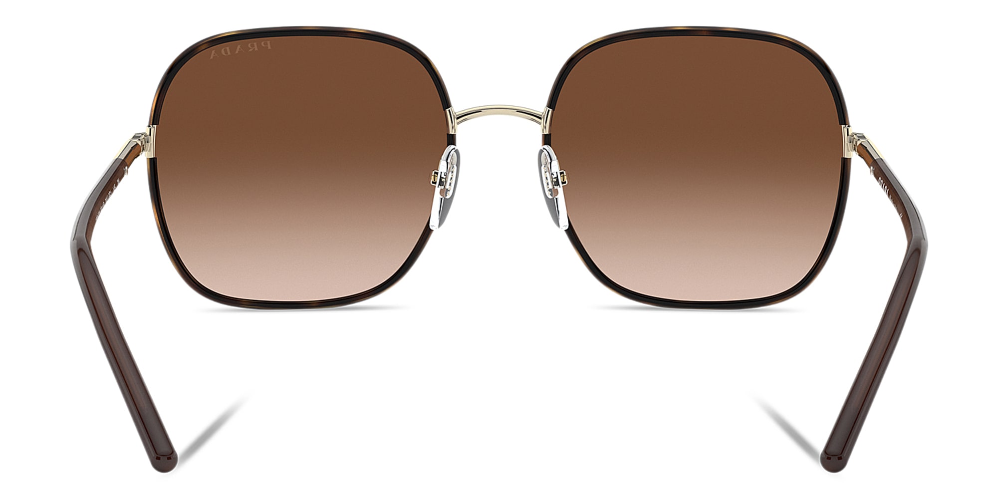 Shop PRADA Square Sunglasses in Brown online.