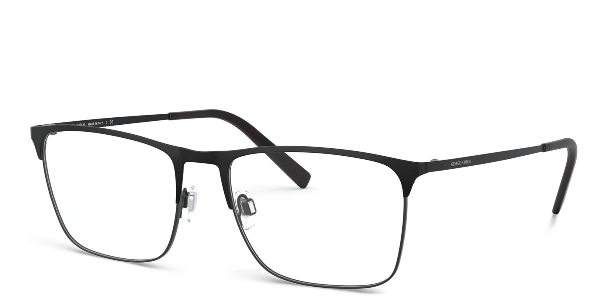 تسوق نظارة طبية مستطيلة جورجو أرماني بلون Matte Black أونلاين.