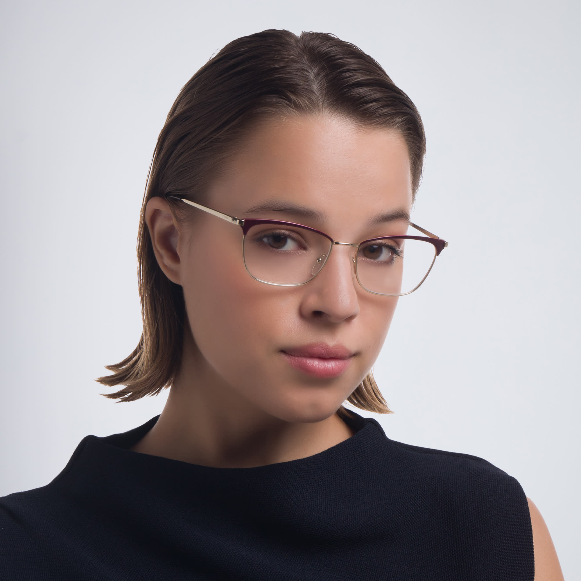 Shop PRADA Cat Eye Eyeglasses in Red online.