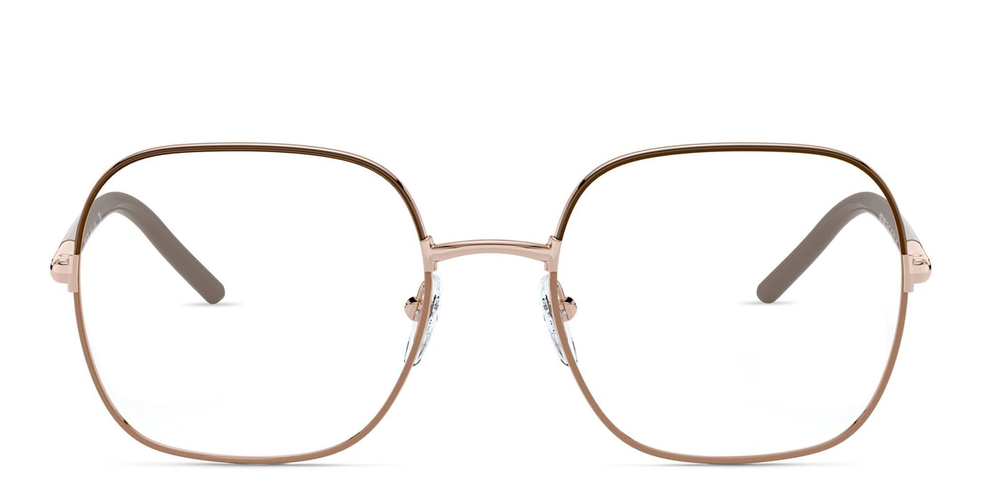 تسوق نظارة طبية مربعة برادا بلون Brown/Beige أونلاين.