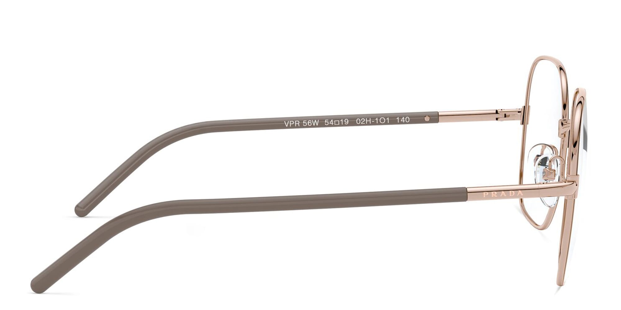 تسوق نظارة طبية مربعة برادا بلون Brown/Beige أونلاين.