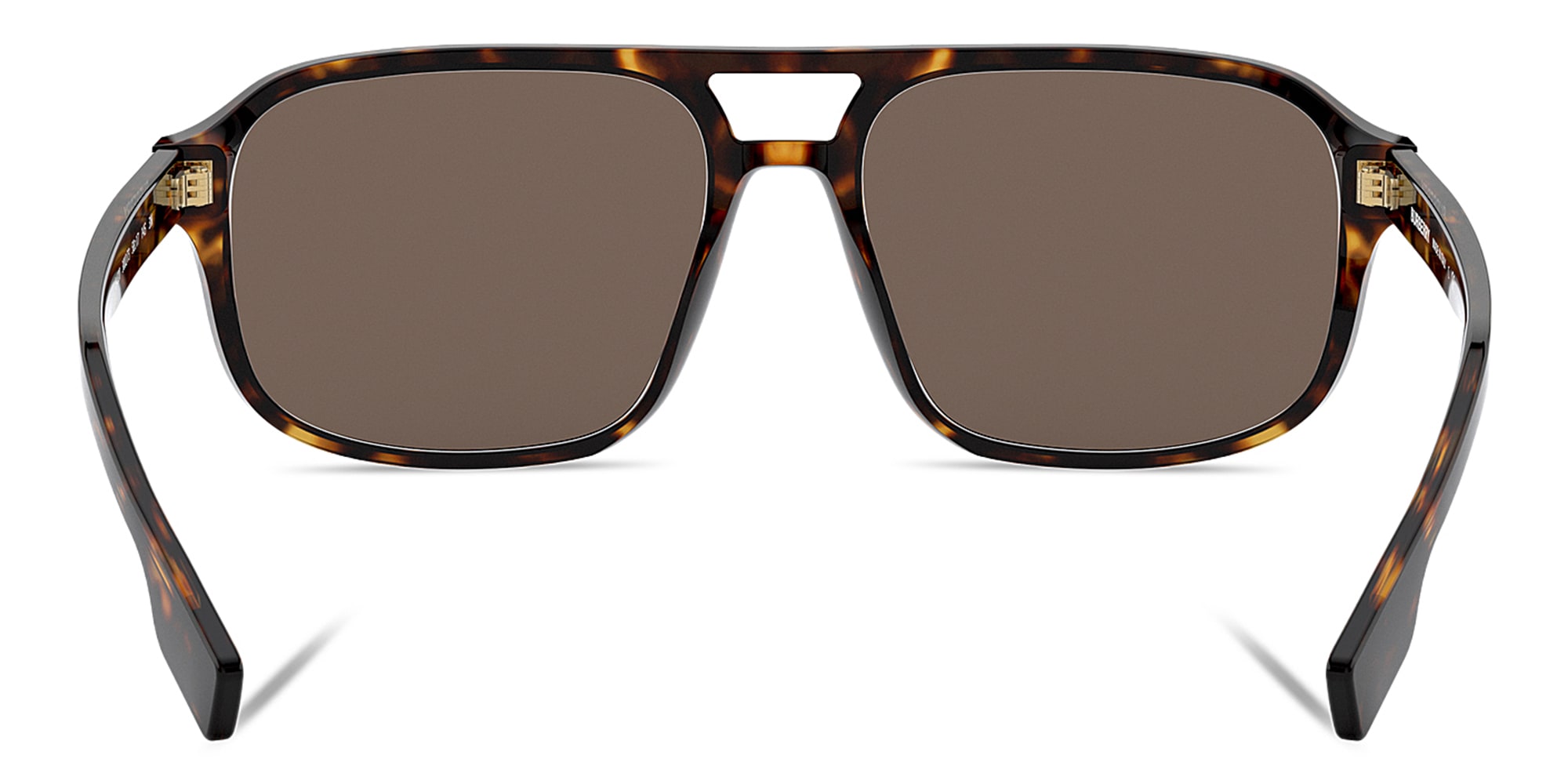 Shop BURBERRY Square Sunglasses in Dark Havana online.