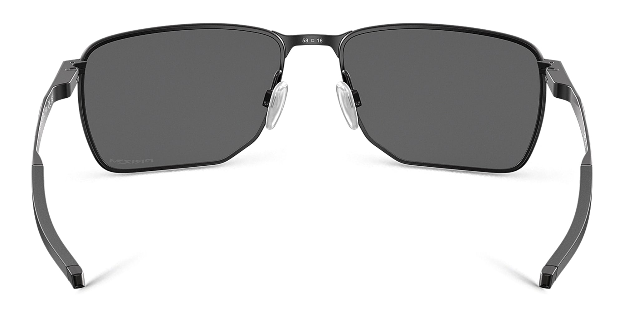 تسوق نظارة شمسية إجكتور بإطار مستطيل اوكلي بلون Satin Black أونلاين.