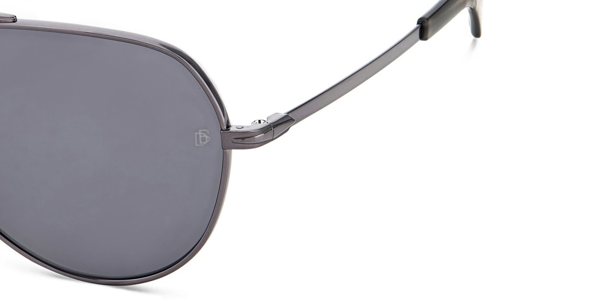 Shop DAVID BECKHAM Wide Aviator Sunglasses in Dark Ruthenium online.
