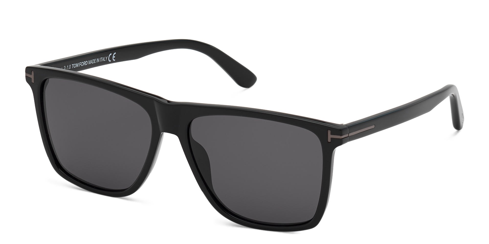 Shop TOM FORD Square Sunglasses in Shiny Black online.