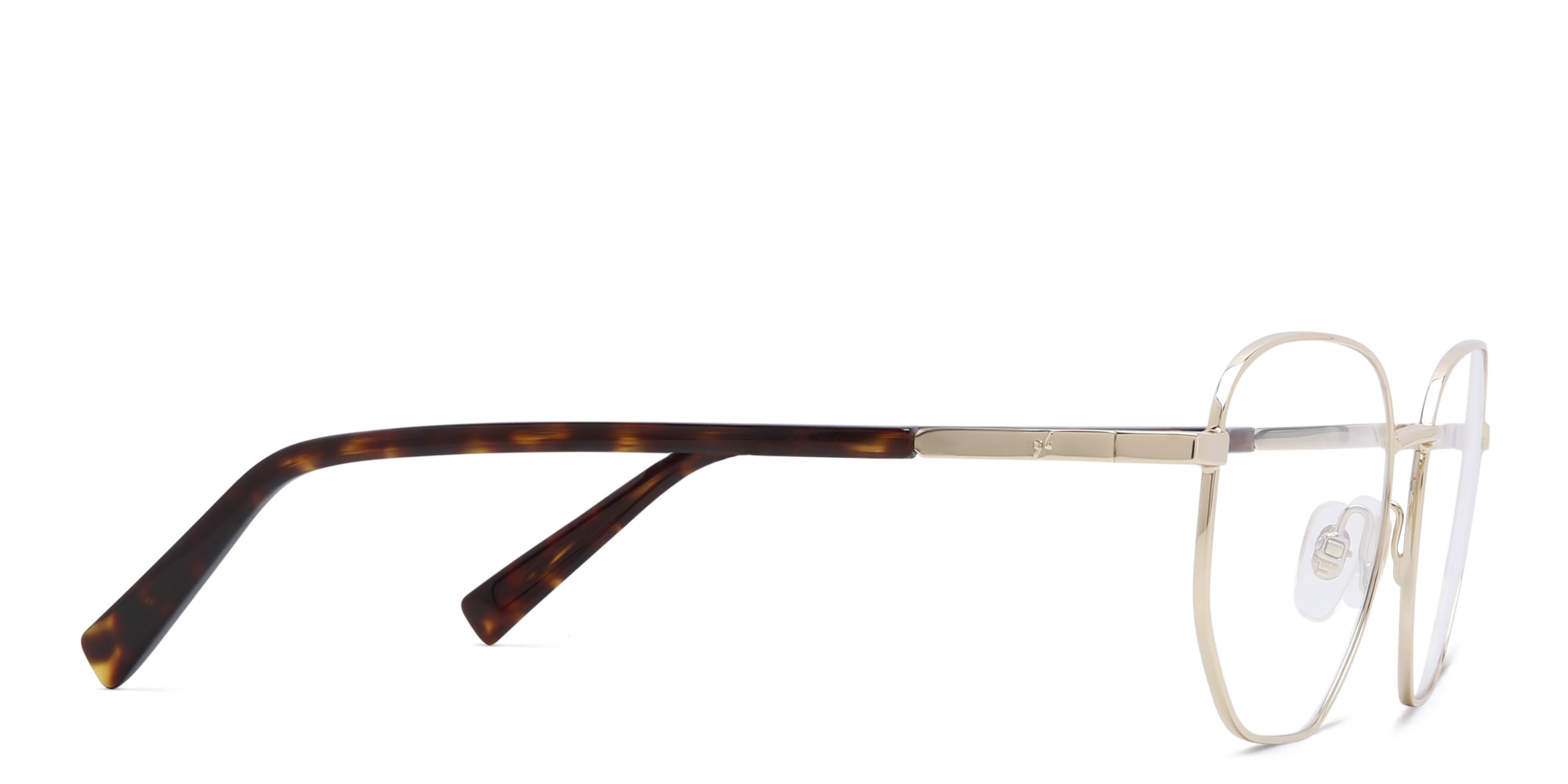 Shop EYE'M Irregular Eyeglasses in Gold online.