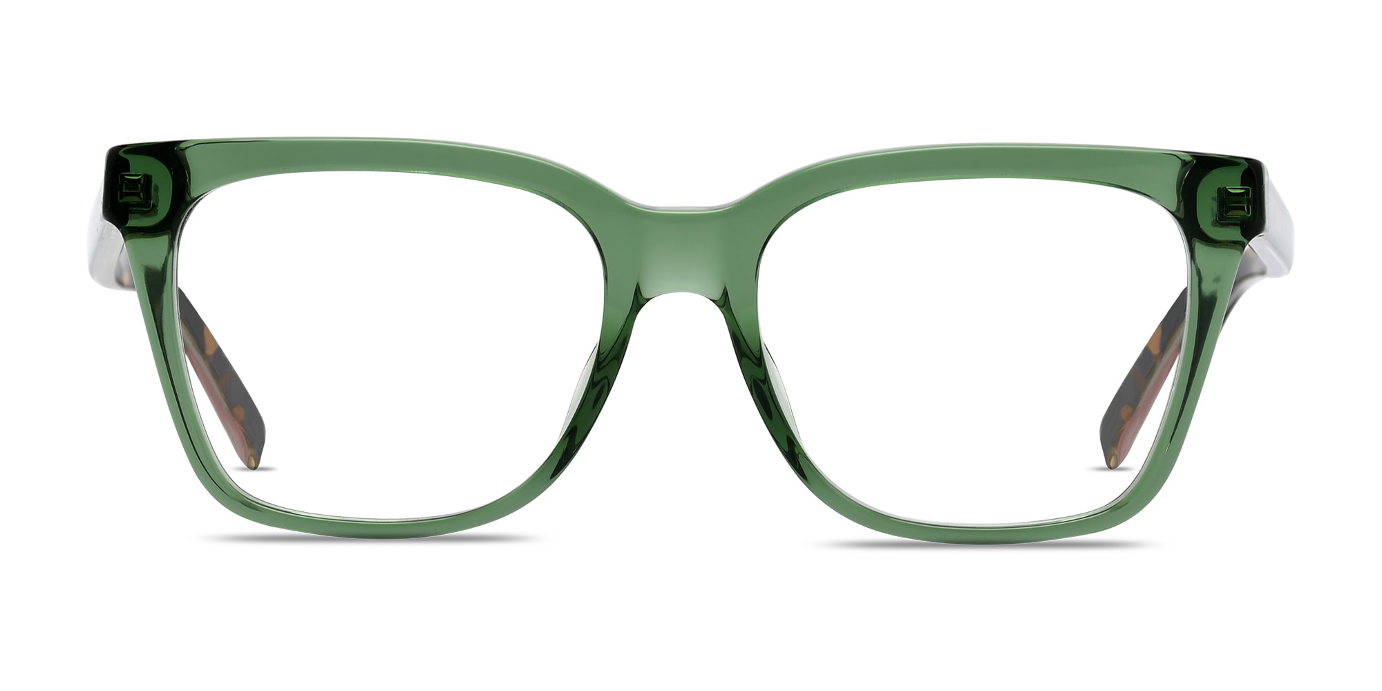 Shop EYE'M Rectangle Eyeglasses in Green online.