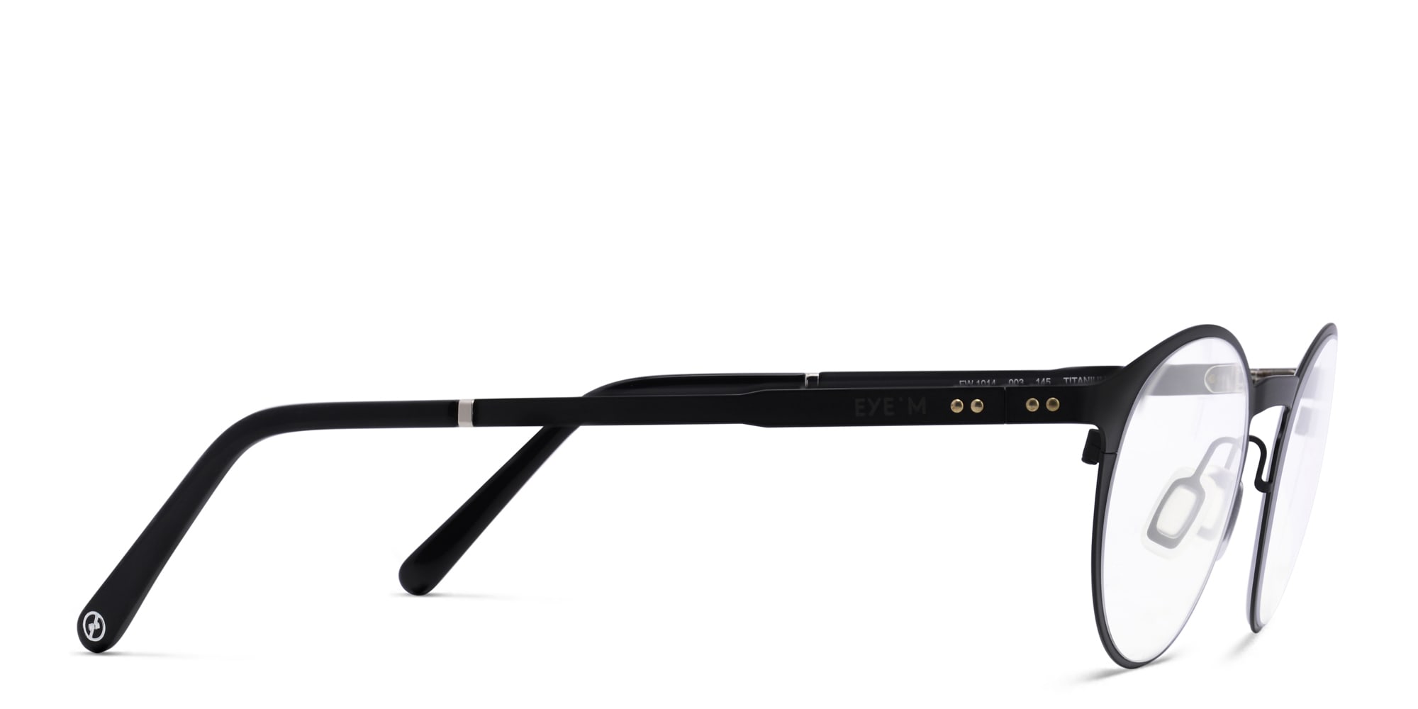 Shop EYE'M Round Eyeglasses in Black online.
