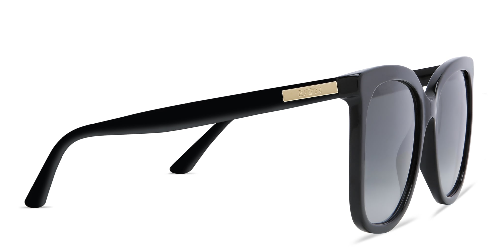 Shop EYE'M Square Sunglasses in Black online.