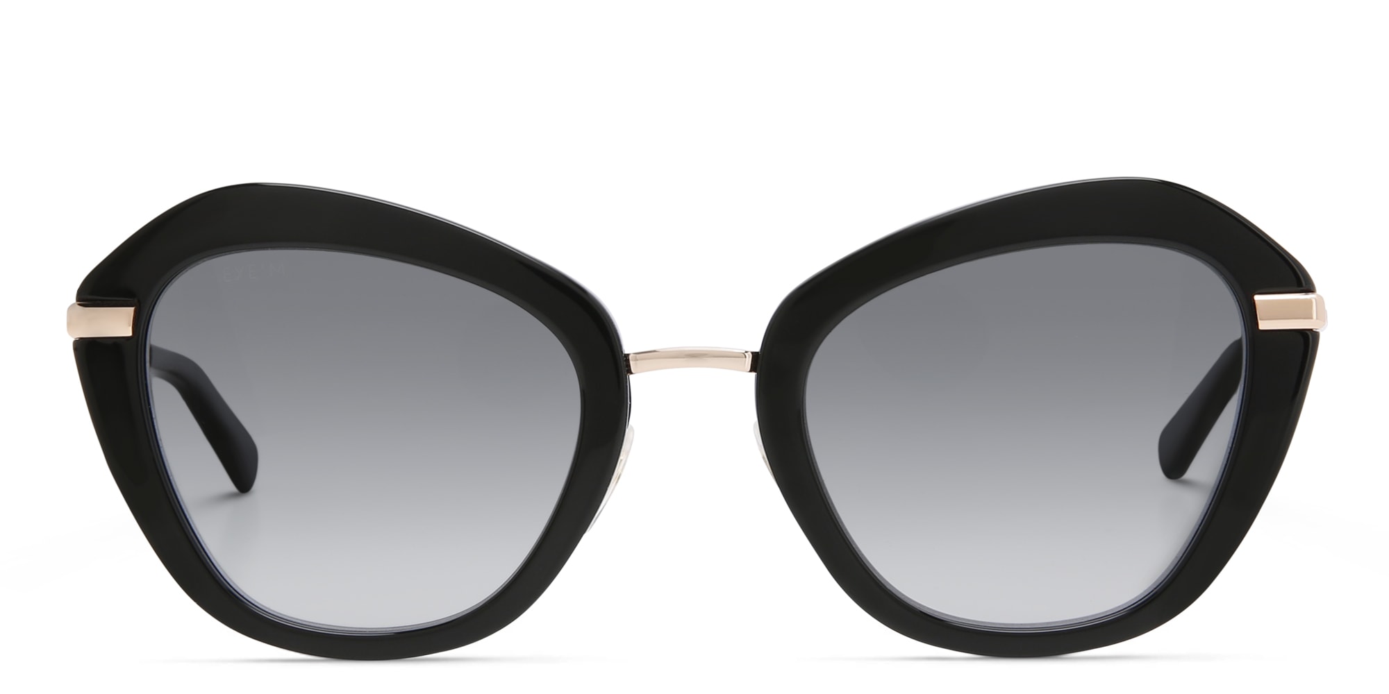Shop EYE'M Irregular Sunglasses in Gold online.