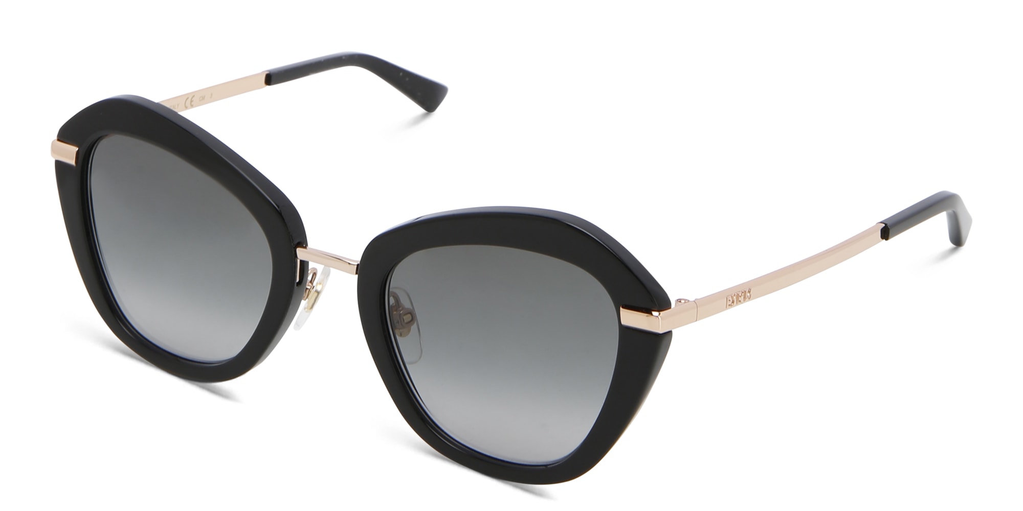 Shop EYE'M Irregular Sunglasses in Gold online.