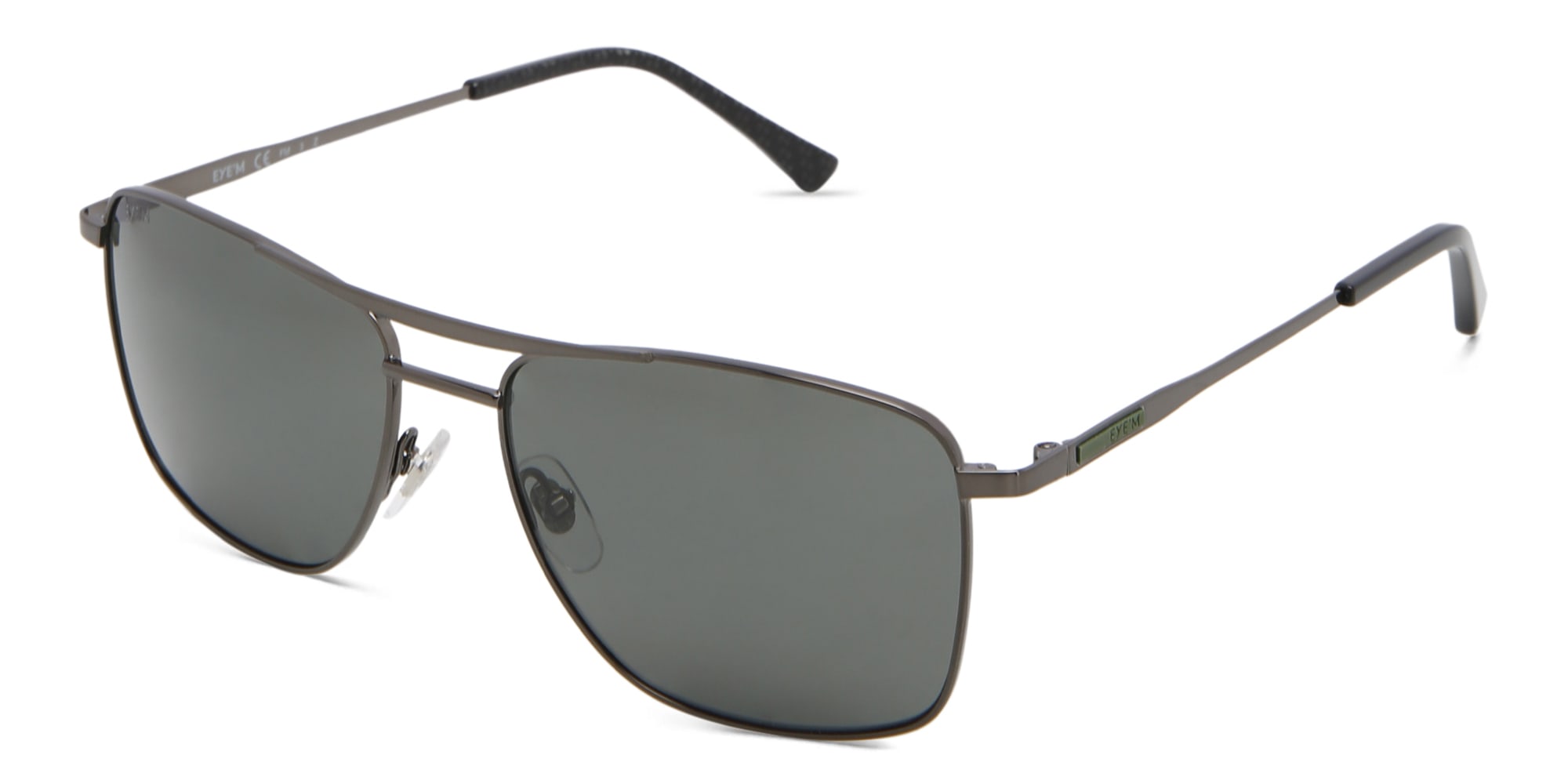 Shop EYE'M Rectangle Sunglasses in Gunmetal online.