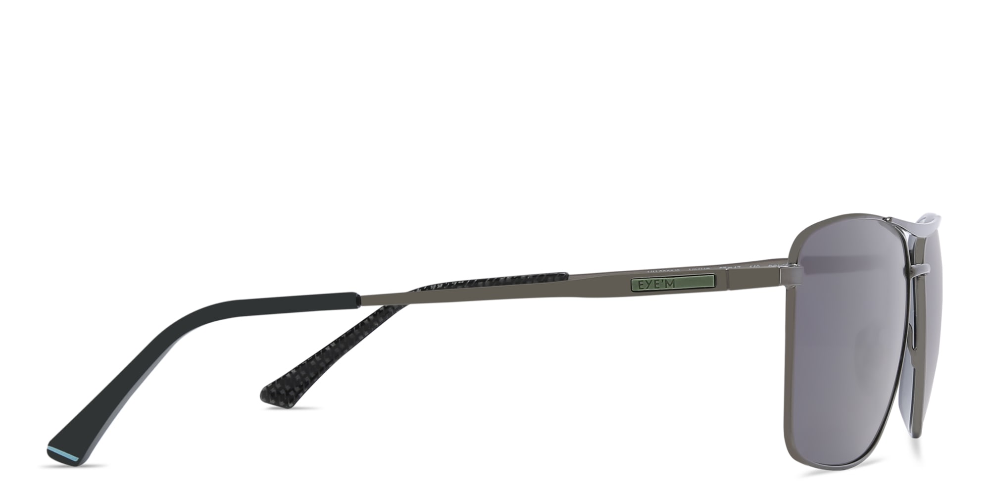 Shop EYE'M Rectangle Sunglasses in Gunmetal online.