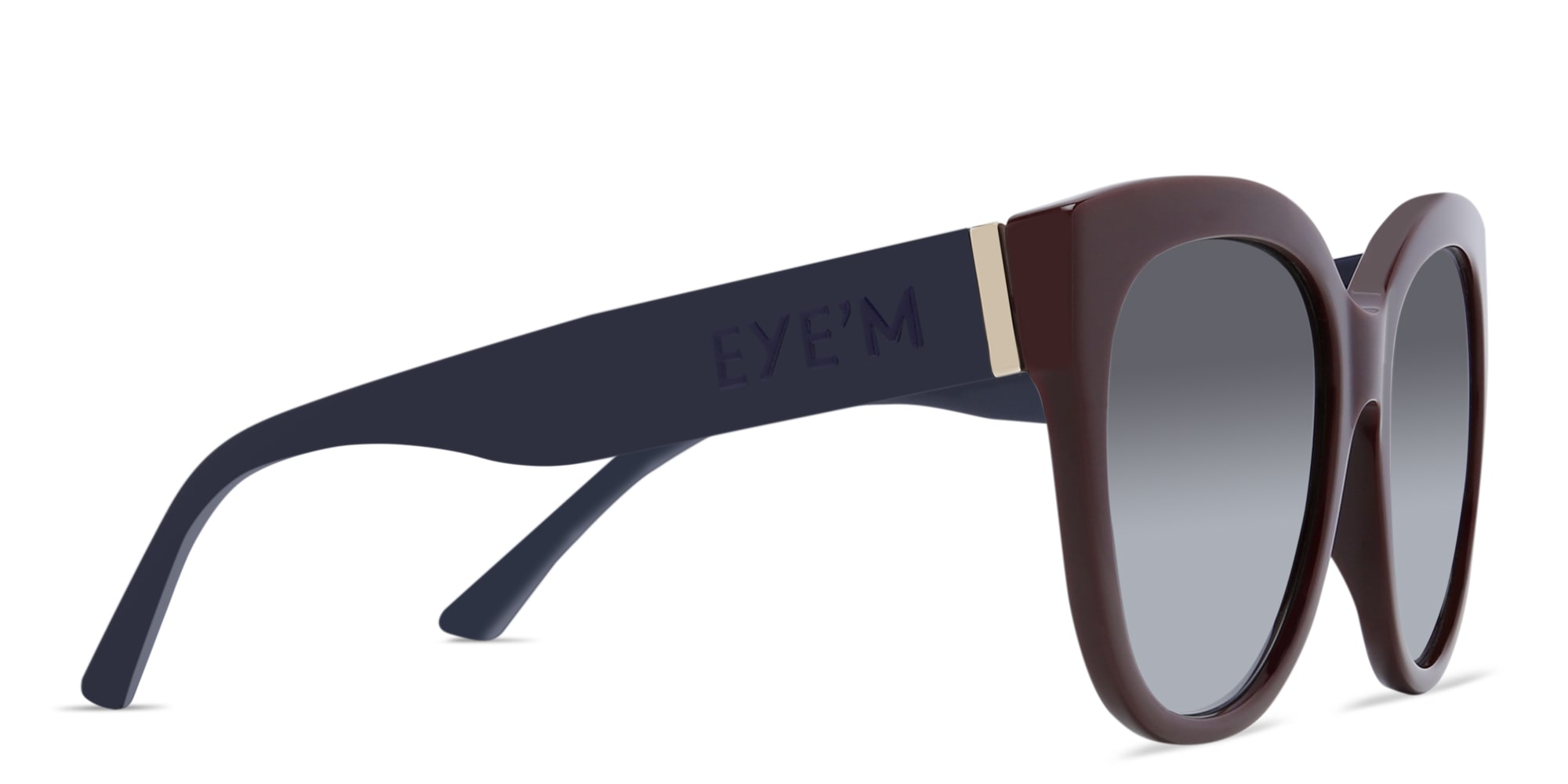 Shop EYE'M Cat Eye Sunglasses in Burgundy online.