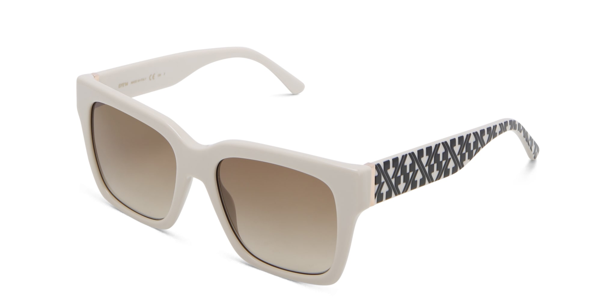 Shop EYE'M Square Sunglasses in White online.