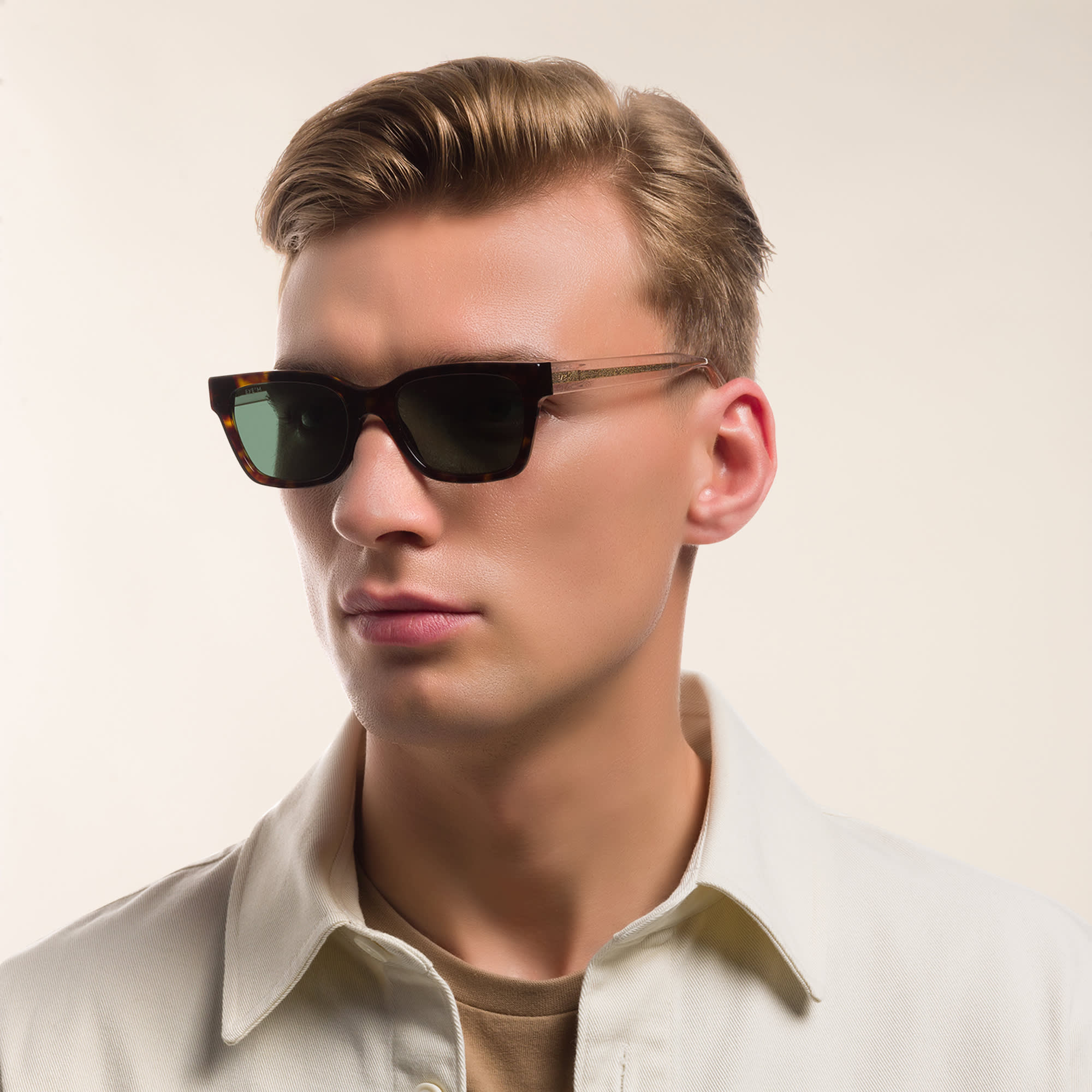 Shop EYE'M Square Sunglasses in Havana online.