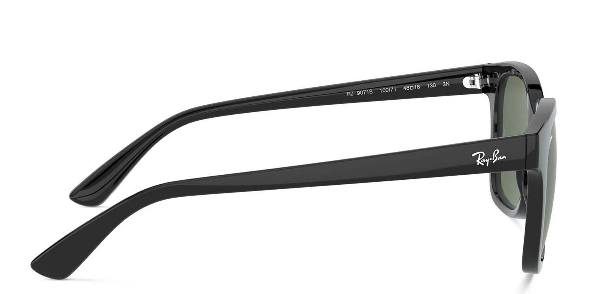 Shop Ray-Ban Junior Kids Square Sunglasses in Black online.