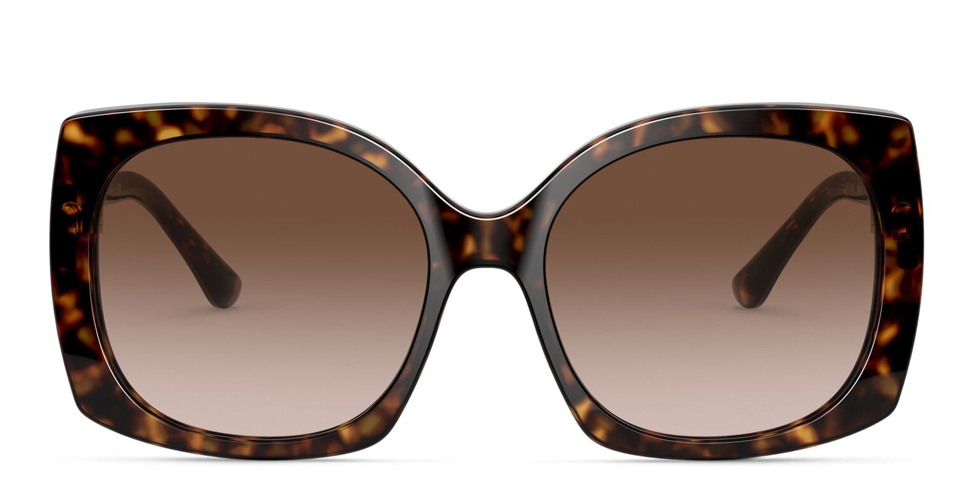 Shop Dolce & Gabbana Wide Square Sunglasses in Havana online.