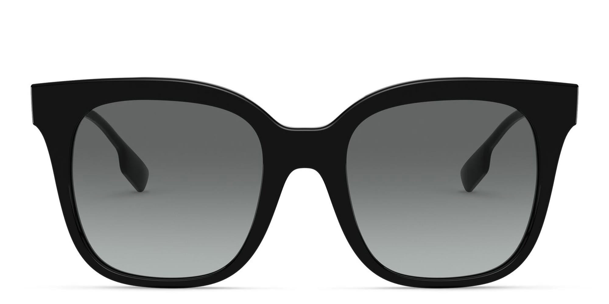 Shop BURBERRY Square Sunglasses in Black online.