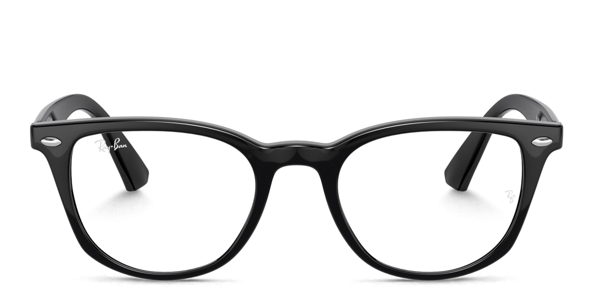 Shop Ray-Ban Junior Kids Square Eyeglasses in Black online.