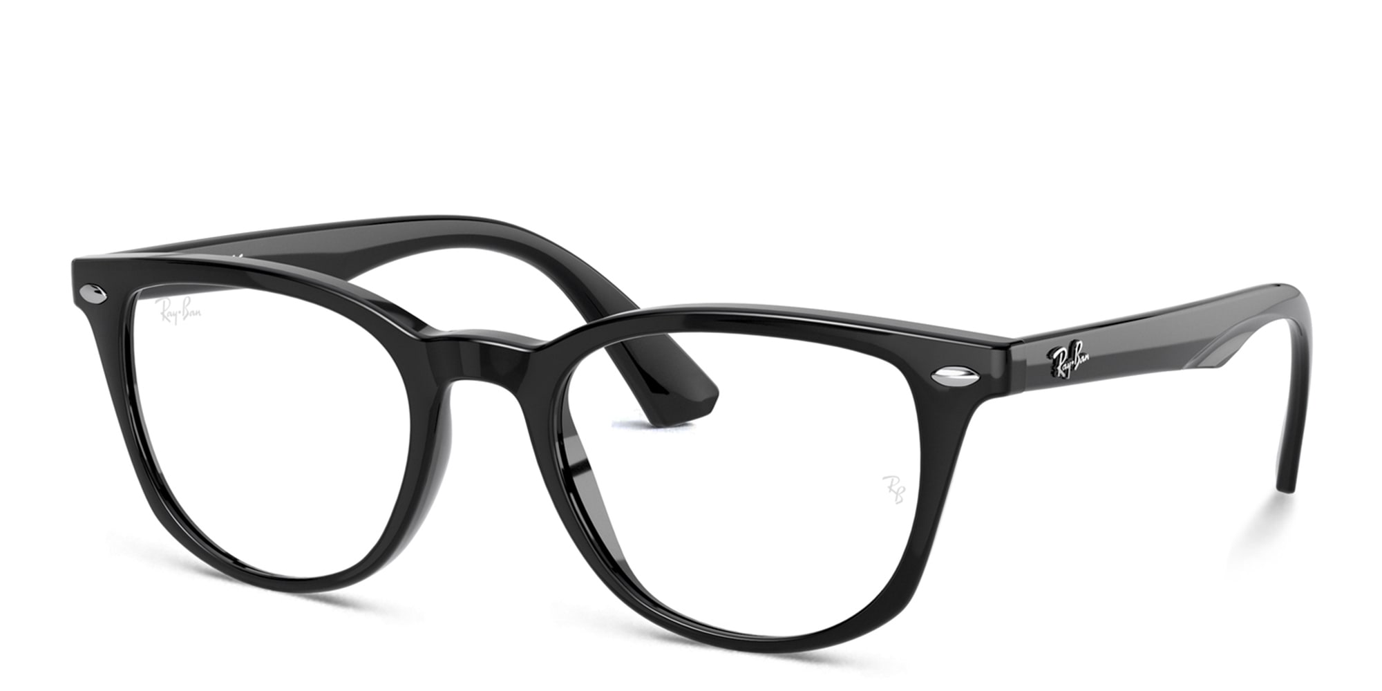 Shop Ray-Ban Junior Kids Square Eyeglasses in Black online.