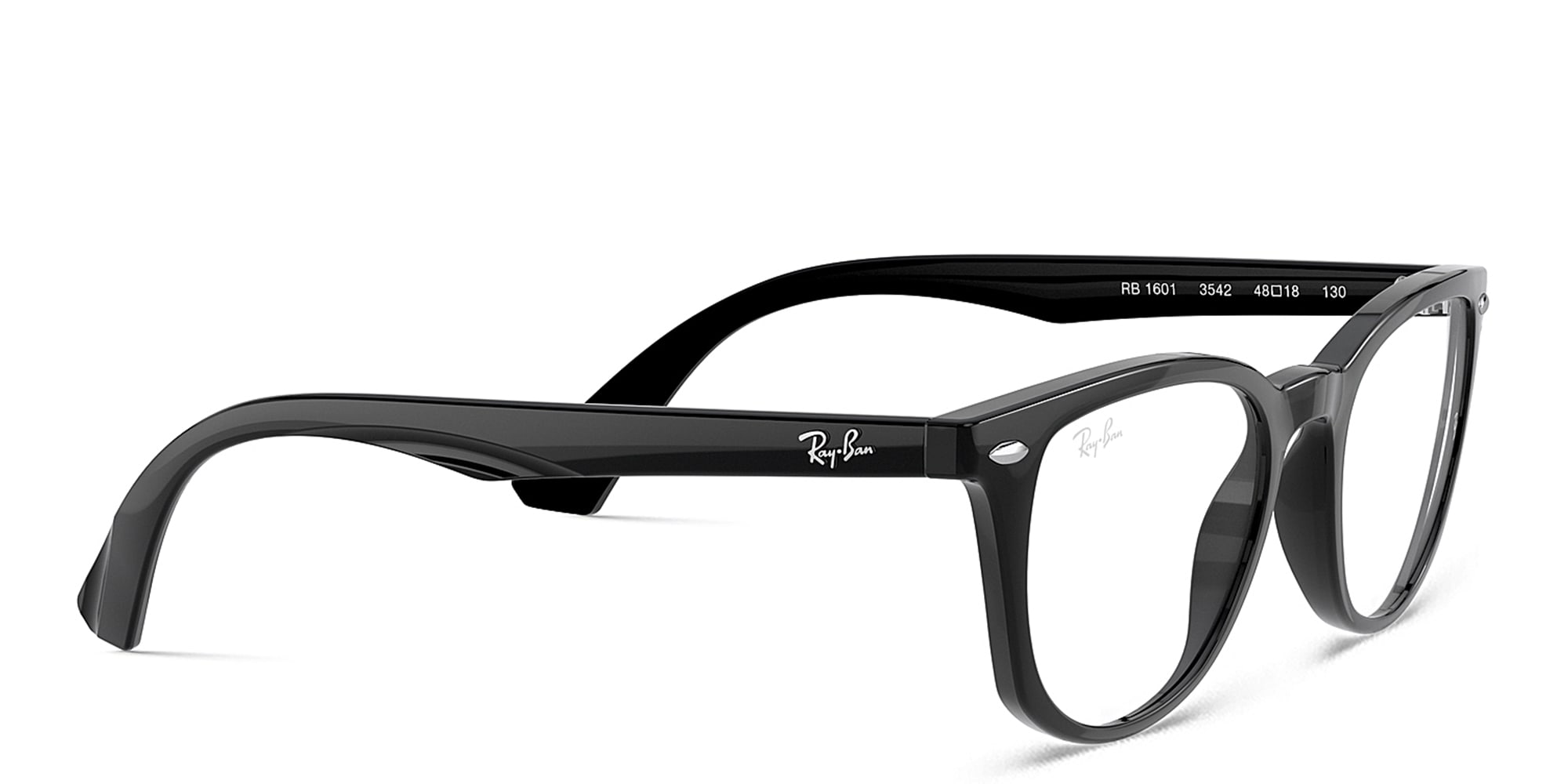 Shop Ray-Ban Junior Kids Square Eyeglasses in Black online.
