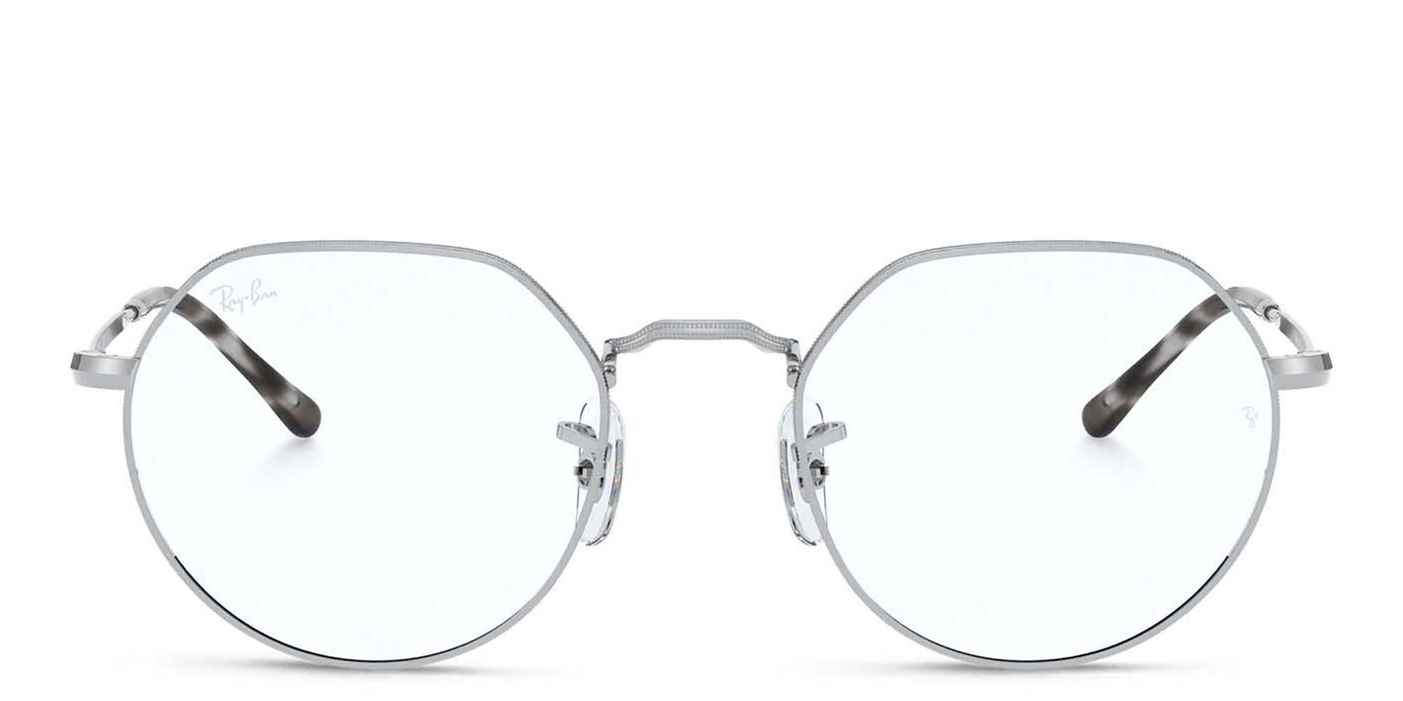 Shop Ray-Ban JACK Irregular Eyeglasses in Silver online.