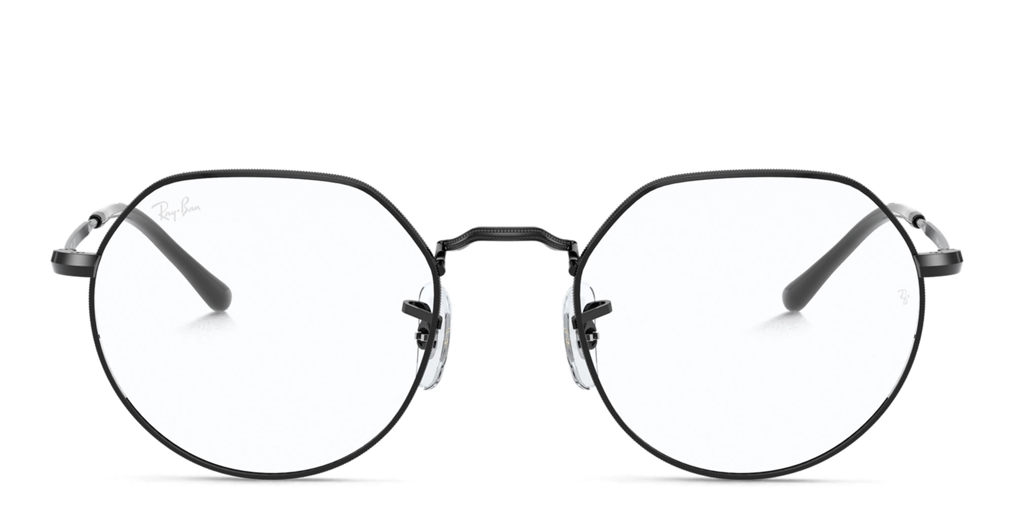 Shop Ray-Ban JACK Irregular Eyeglasses in Black online.