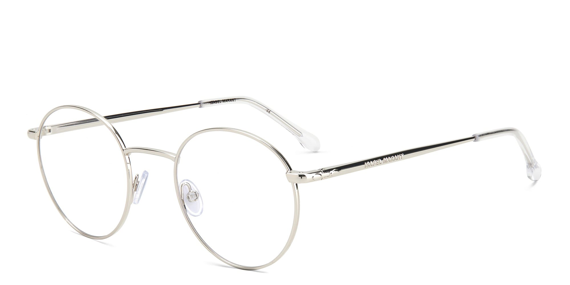 Shop ISABEL MARANT Round Eyeglasses in Palladium online.